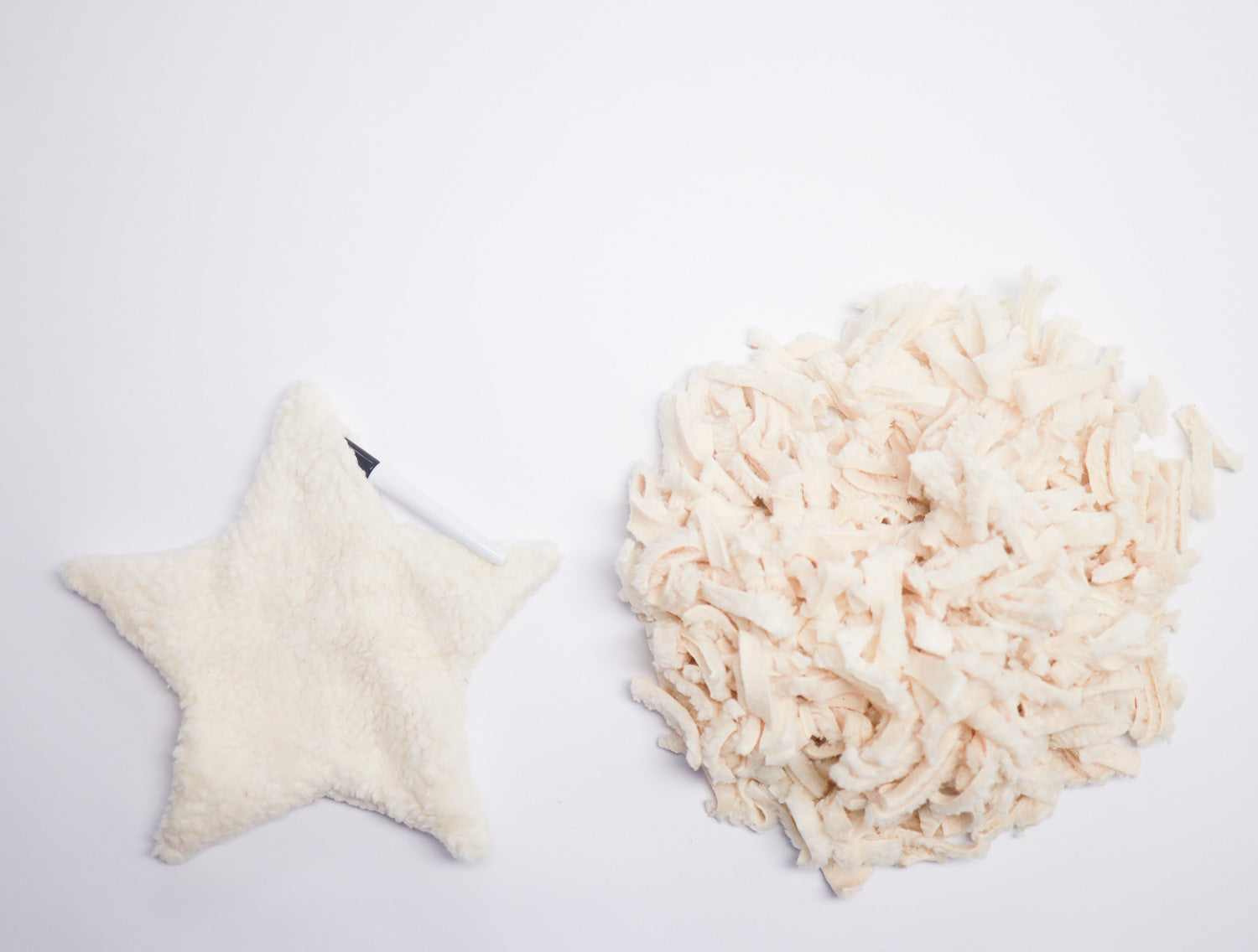 Nähanleitung Kuschelstern aus Teddyresten