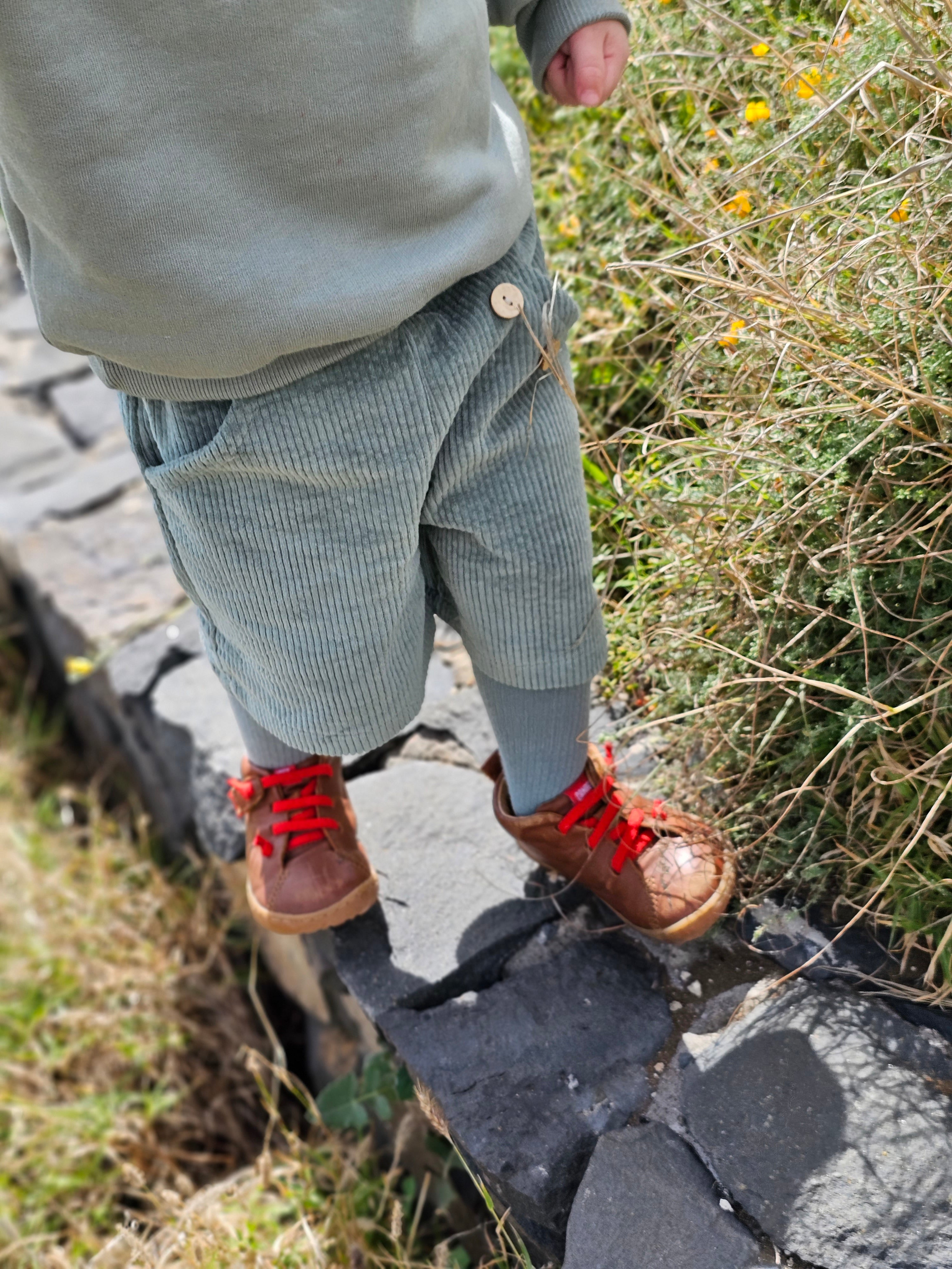 Kurze Buxe Breitcord - Aqua