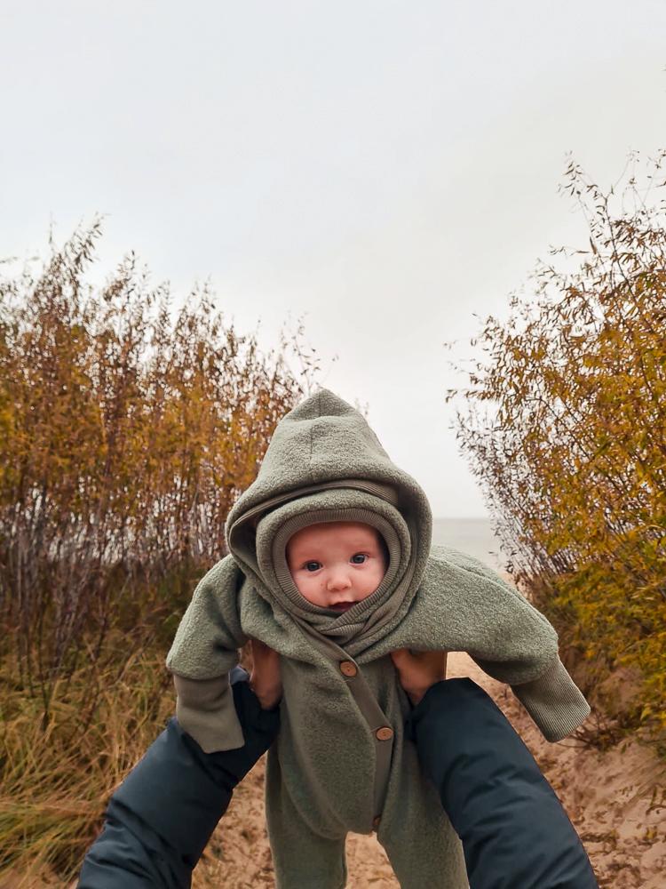 Boiled Wool Overall – Snuggle suit with jersey lining