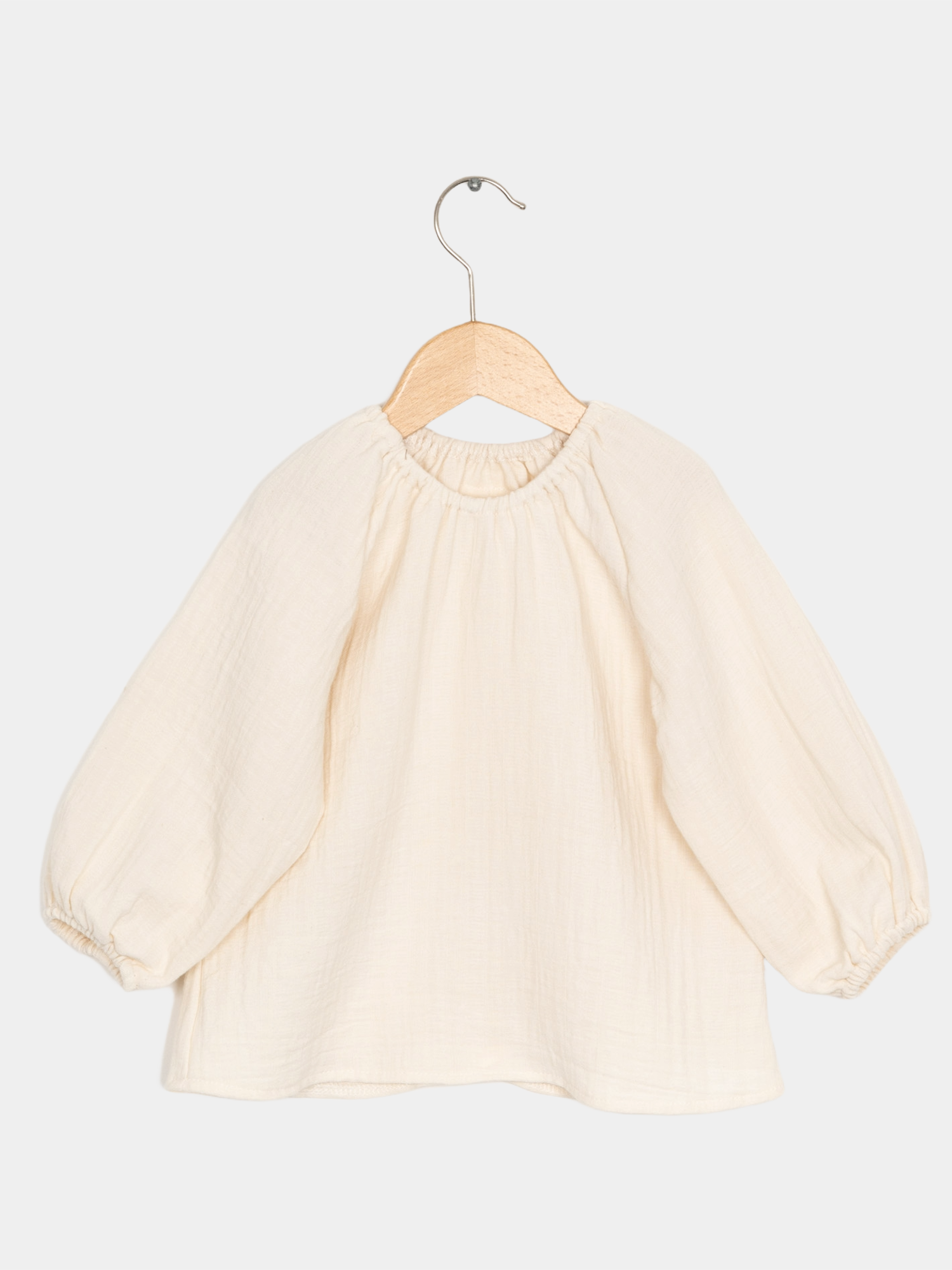 Blüschen Bio-Musselin - Natur, leichtes und luftiges Oberteil für Babys und Kinder, ideal für warme Tage.