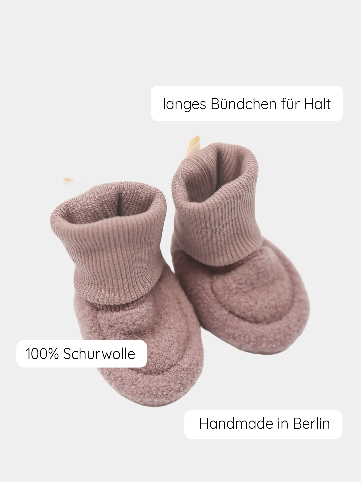 Babybooties Wollwalk - Puder