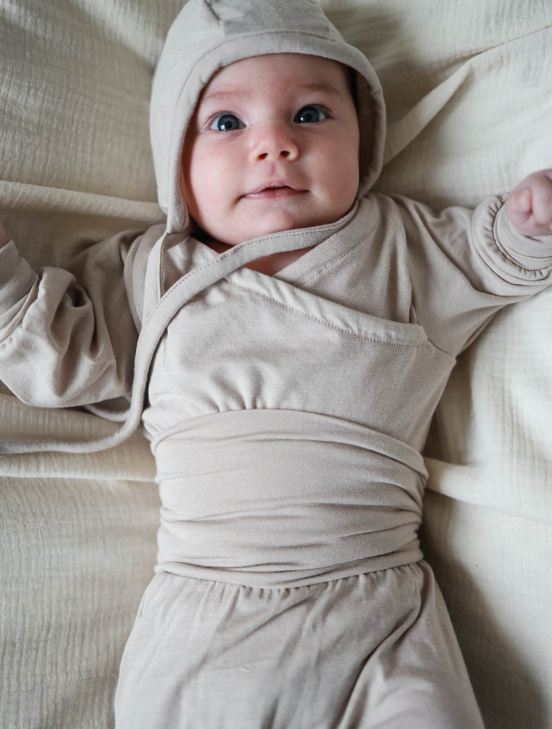 Babyhäubchen Kaschmir-Mix - Sand