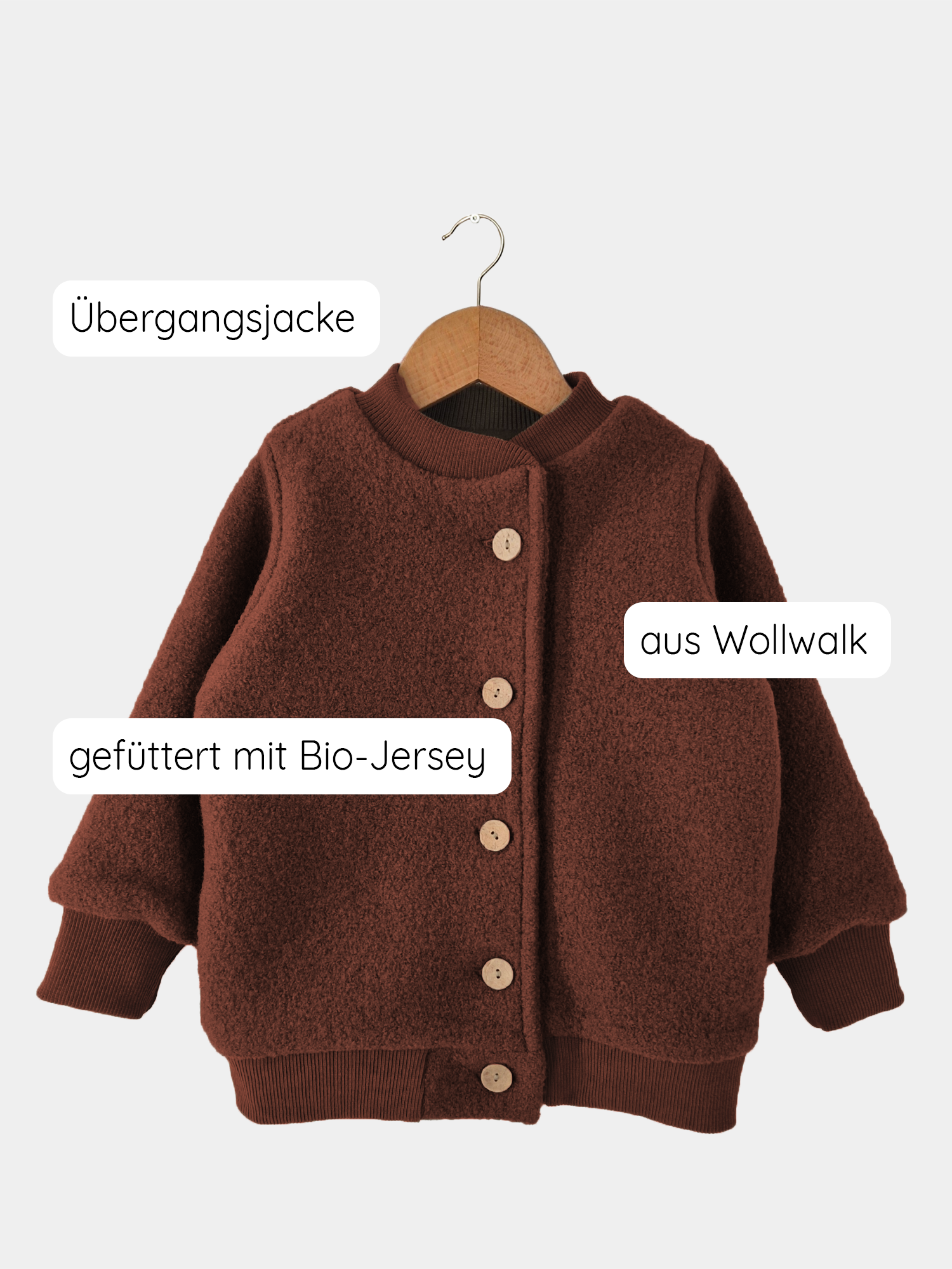 Bomber jacket woolwalk - chestnut