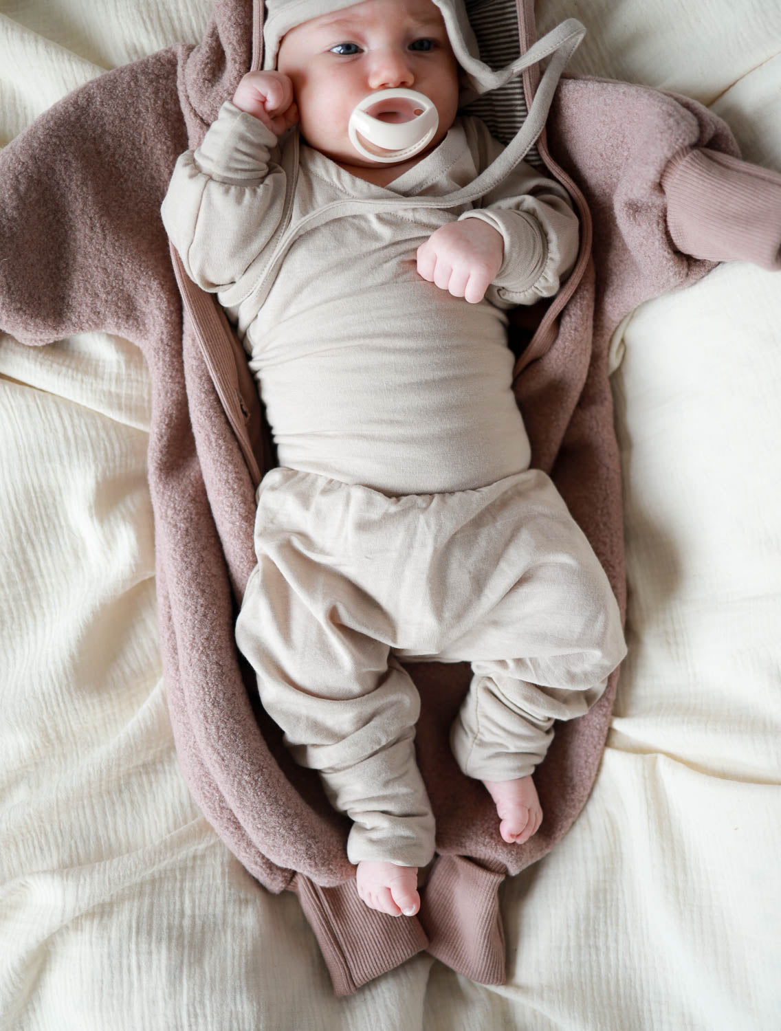 Babyknicker Kaschmir-Mix - Sand