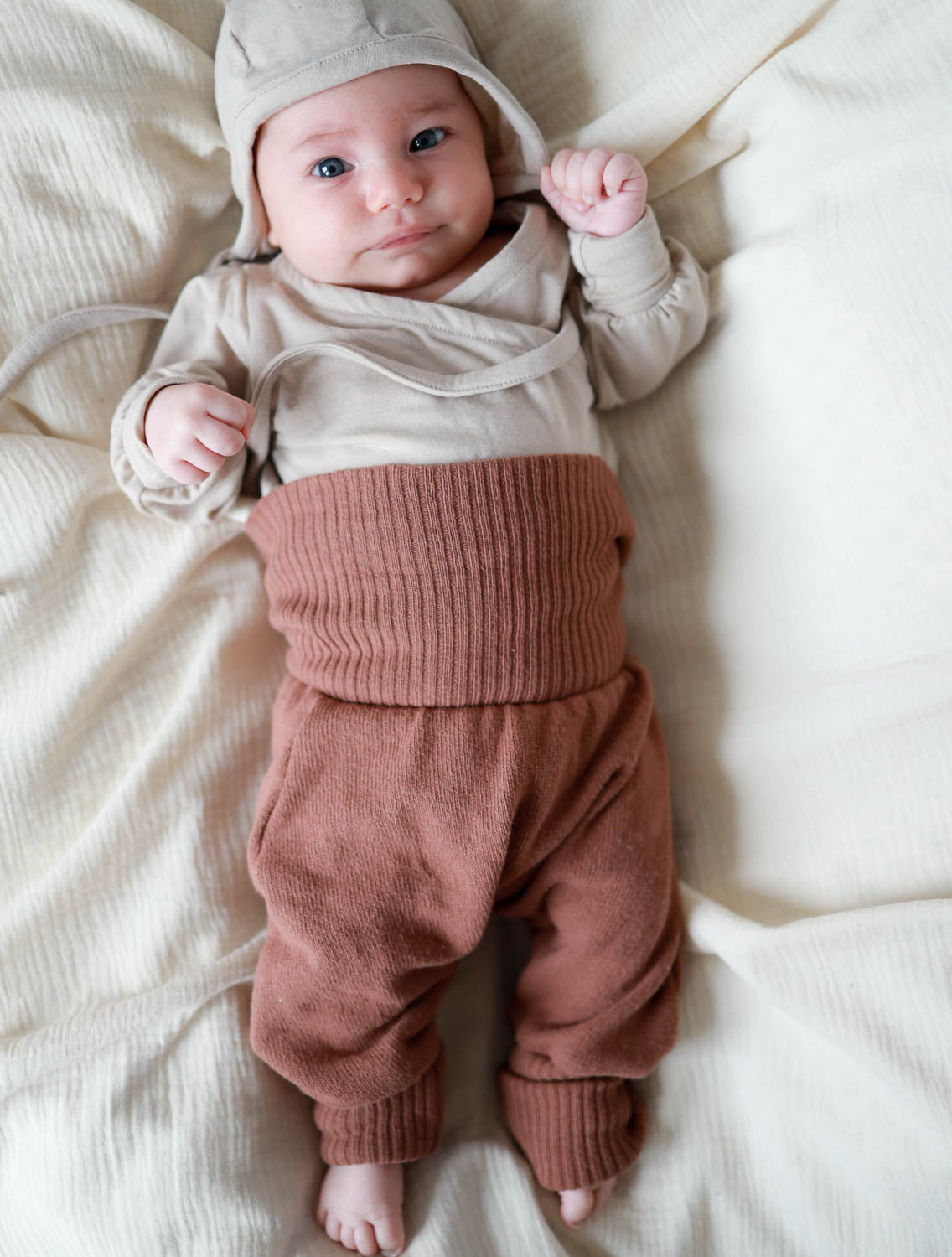 Babyhäubchen Kaschmir-Mix - Sand