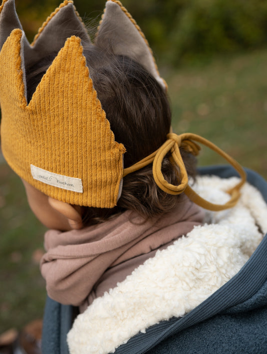 Birthday crown wide corduroy honey