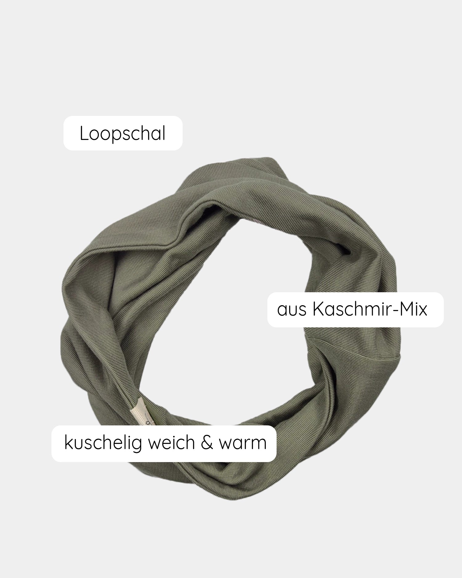 Loopschal Kaschmir-Mix - Avocado