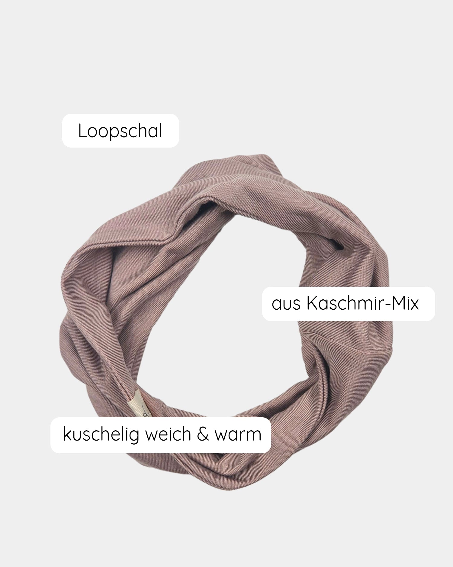 Loopschal Kaschmir-Mix - Puder