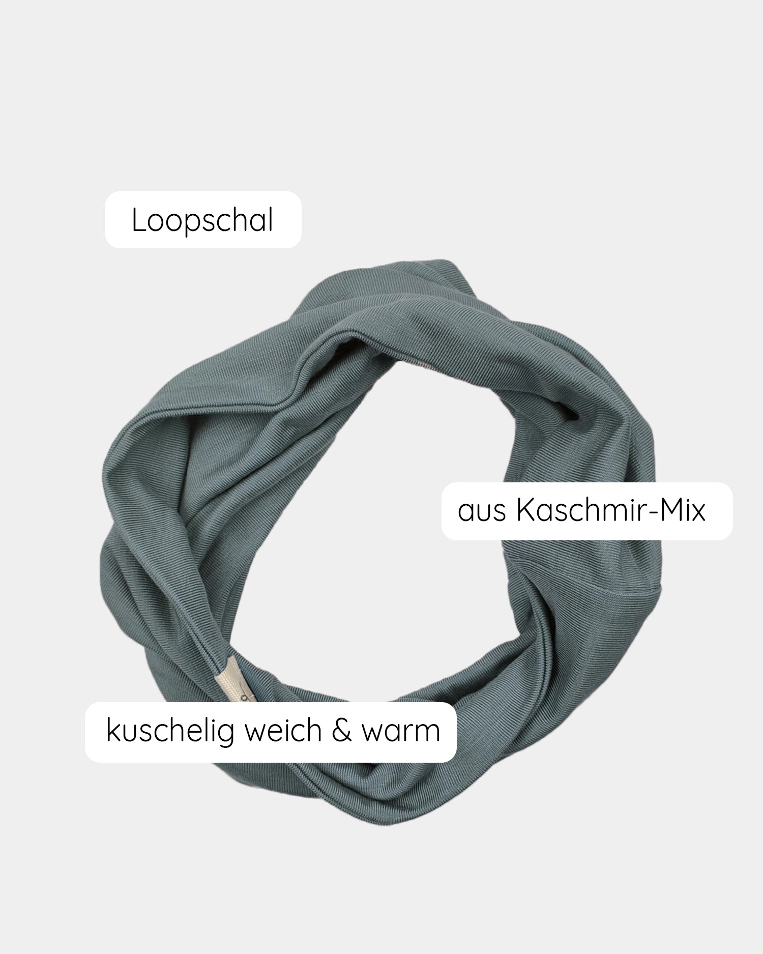 Loopschal Kaschmir-Mix - Taube