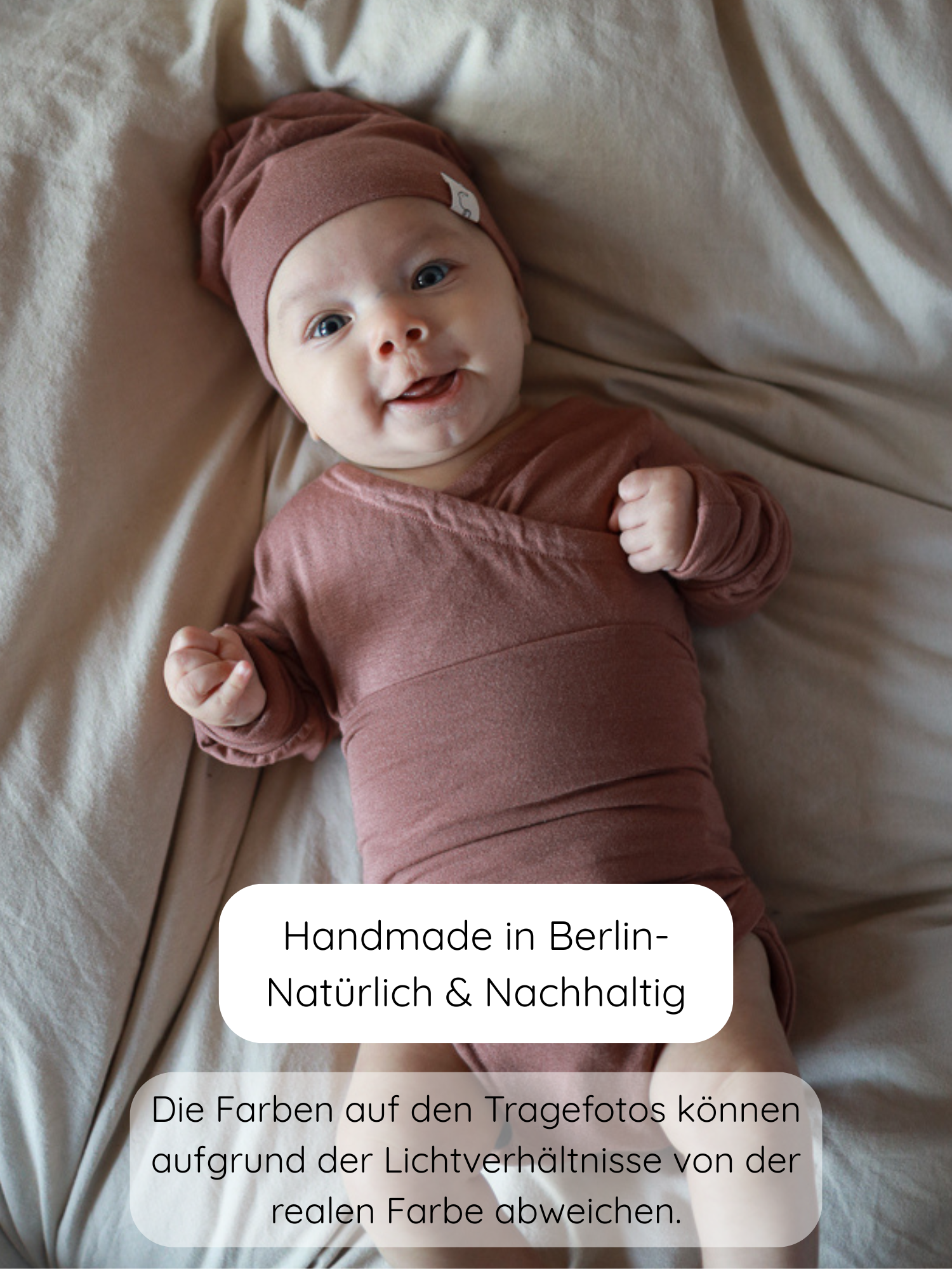 Loopbody cashmere blend - growing baby bodysuit - cinnamon