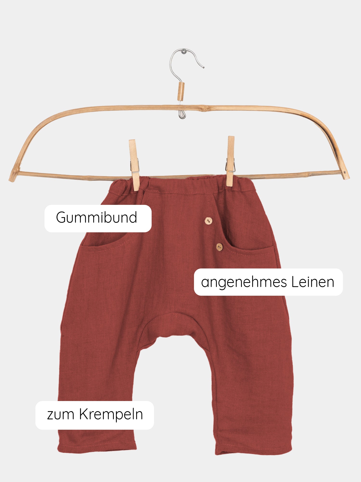 Sommerknicker Leinen - Ziegel