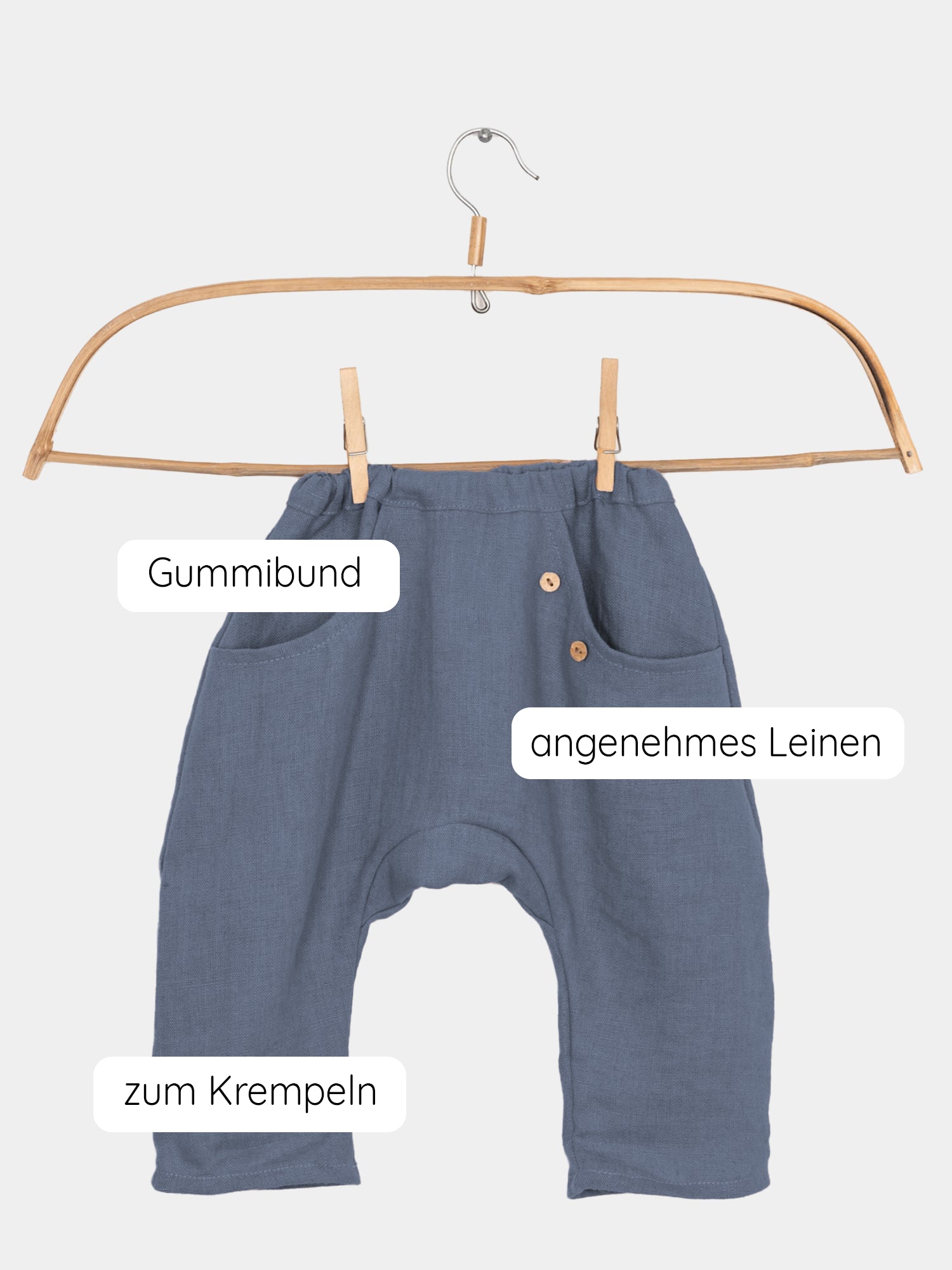 Sommerknicker Leinen - Blaubeere