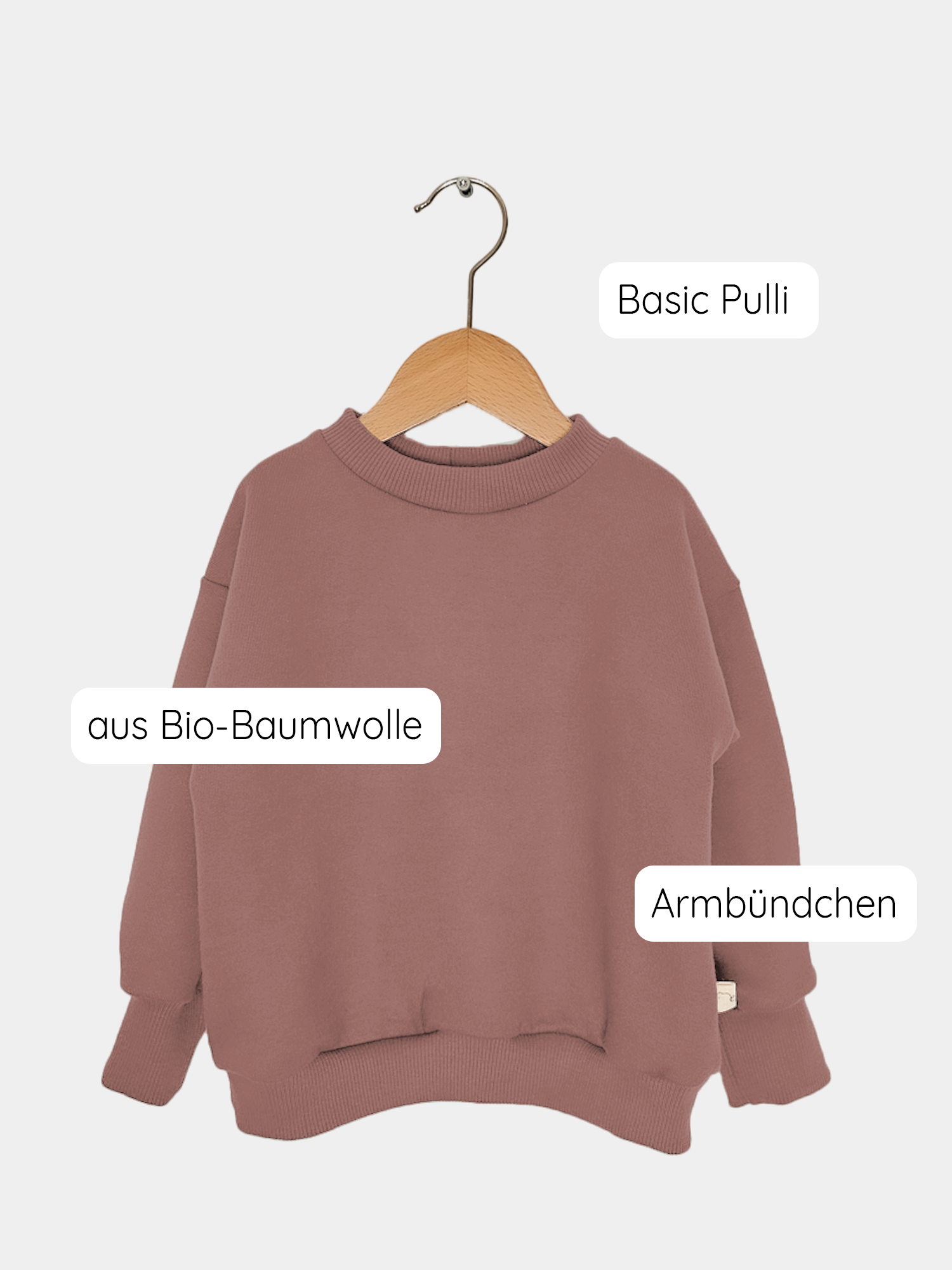 Pulli Bio-Sweat - Zimt ab Gr 8/9Y