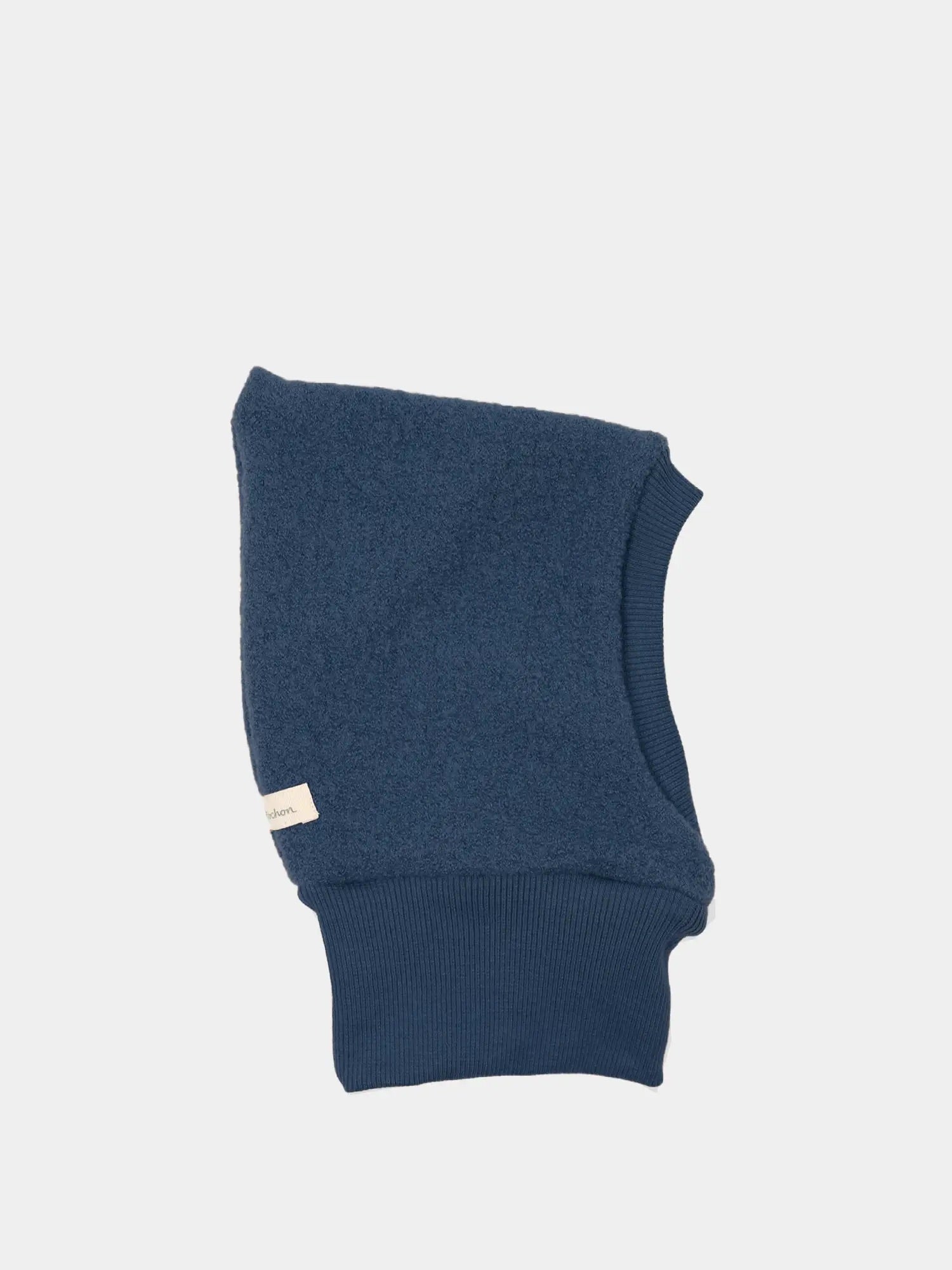Schlupfmütze Wollwalk Marine Gr. 6M: Navy-blauer Strick-Balaclava, geeignet für Kinder als Wintermütze und Kapuzenkombination, in neuwertigem Zustand.
