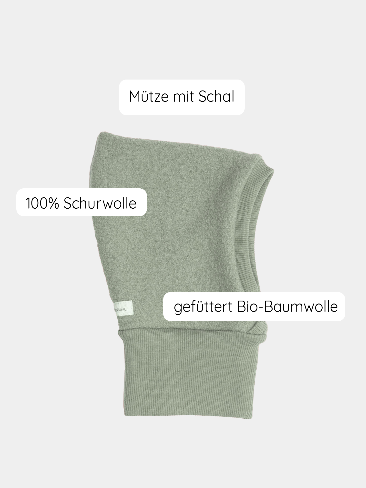 Schlupfmütze Wollwalk - Aqua