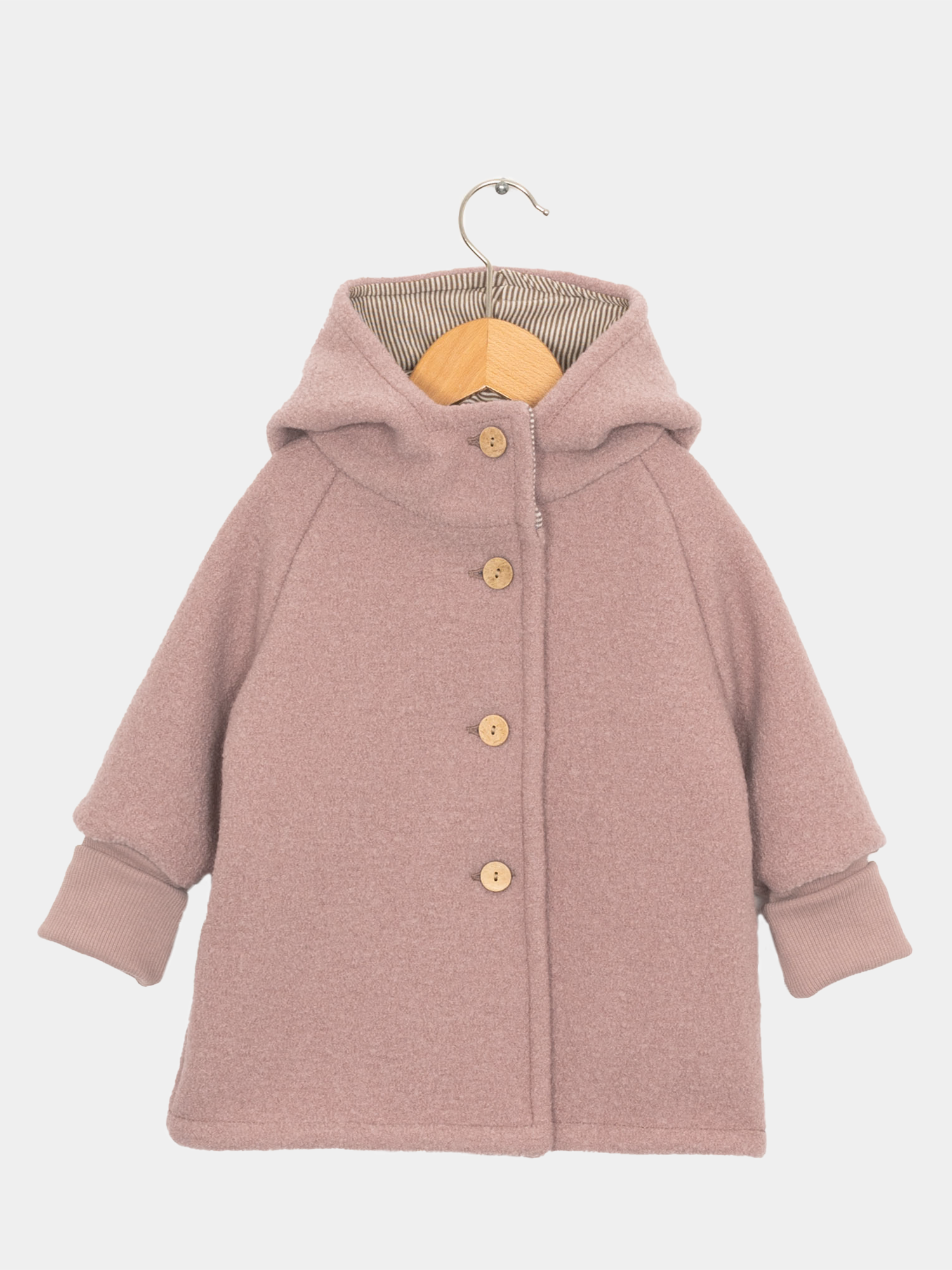 Wichteljacke Wollwalk - Puder: Kinderjacke aus Wollwalk mit Bio-Jersey-Futter, krempelbare Bündchen, Bewegungsfreiheit, langlebig und aus ökologischer Produktion. Ideal für kühle Jahreszeiten. Wollwalkjacke und Übergangsjacke für Kinder. handgenäht in Berlin
