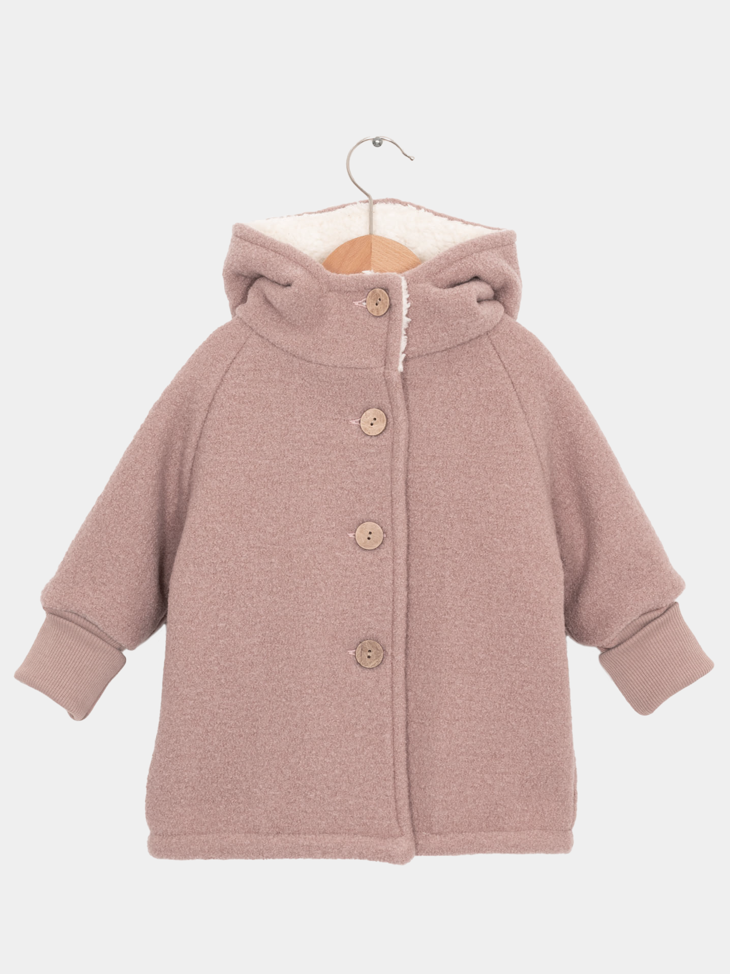 Wool Pixie Jacket with Teddy - powder