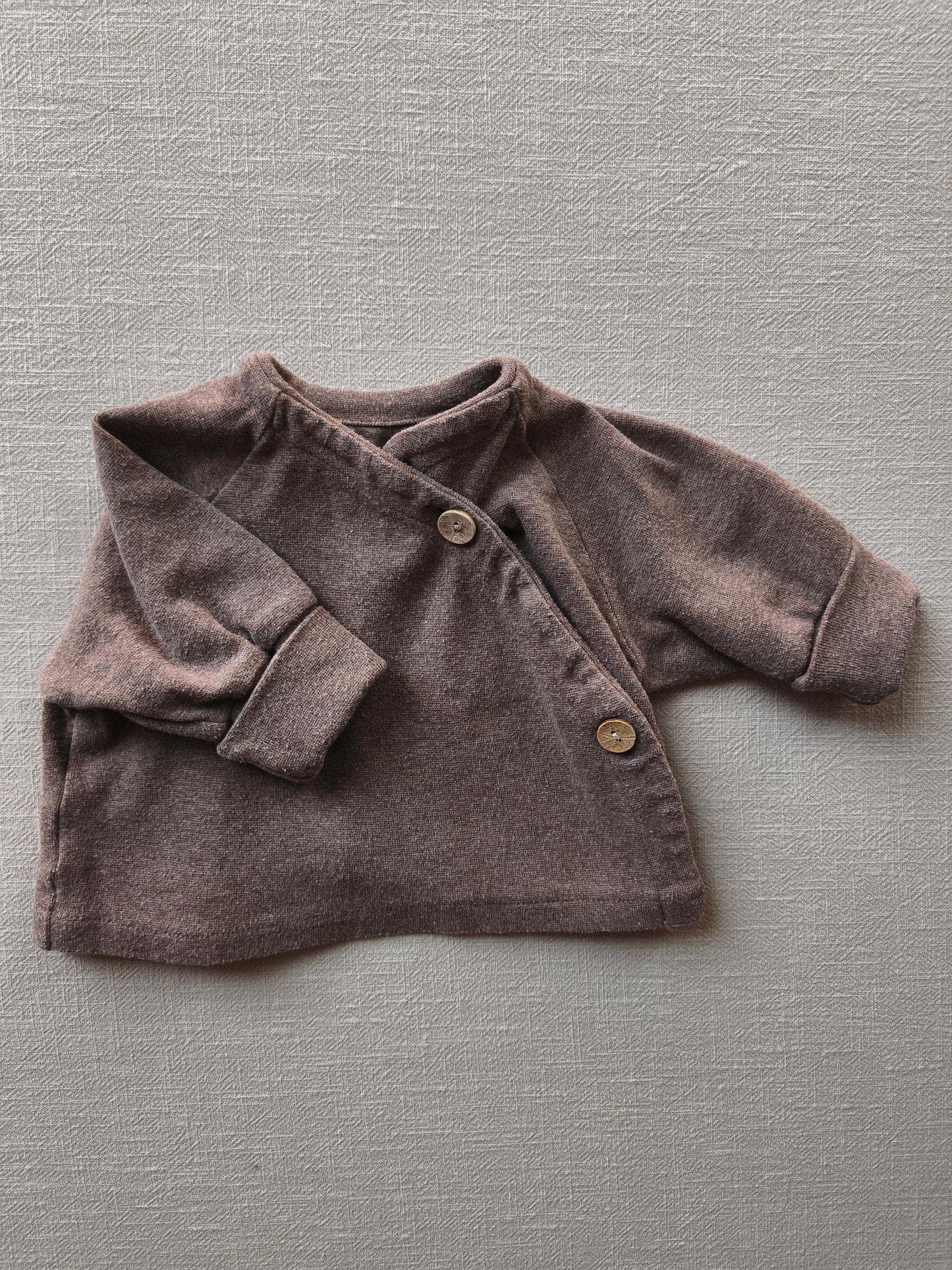 Fine-knit baby Schlüttli praline, size 0M
