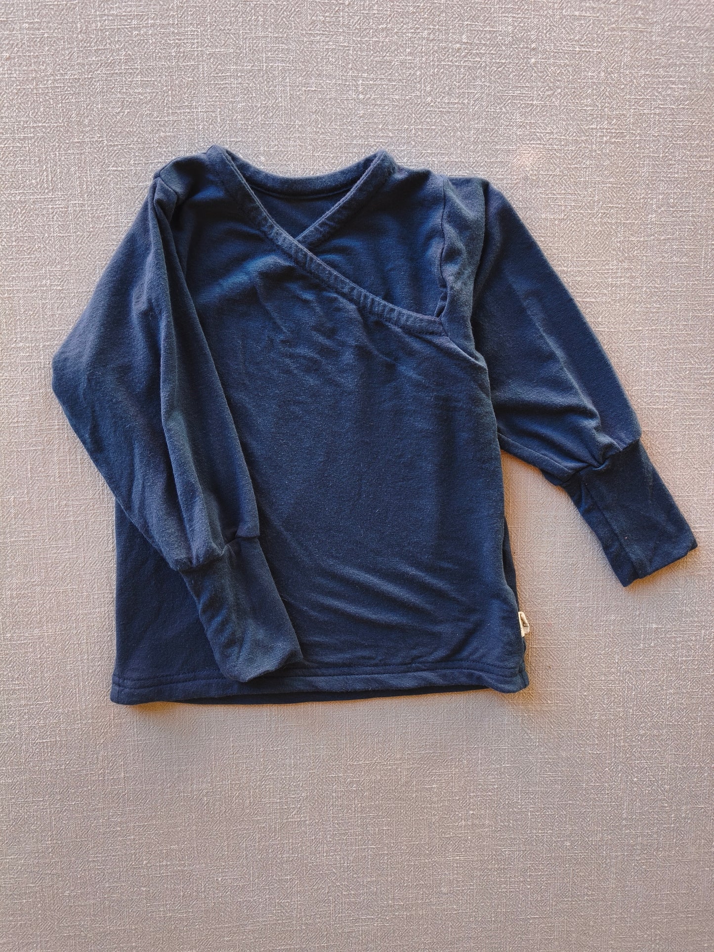 Wickelshirt Kaschmir Mix Blaubeere Gr 1Y