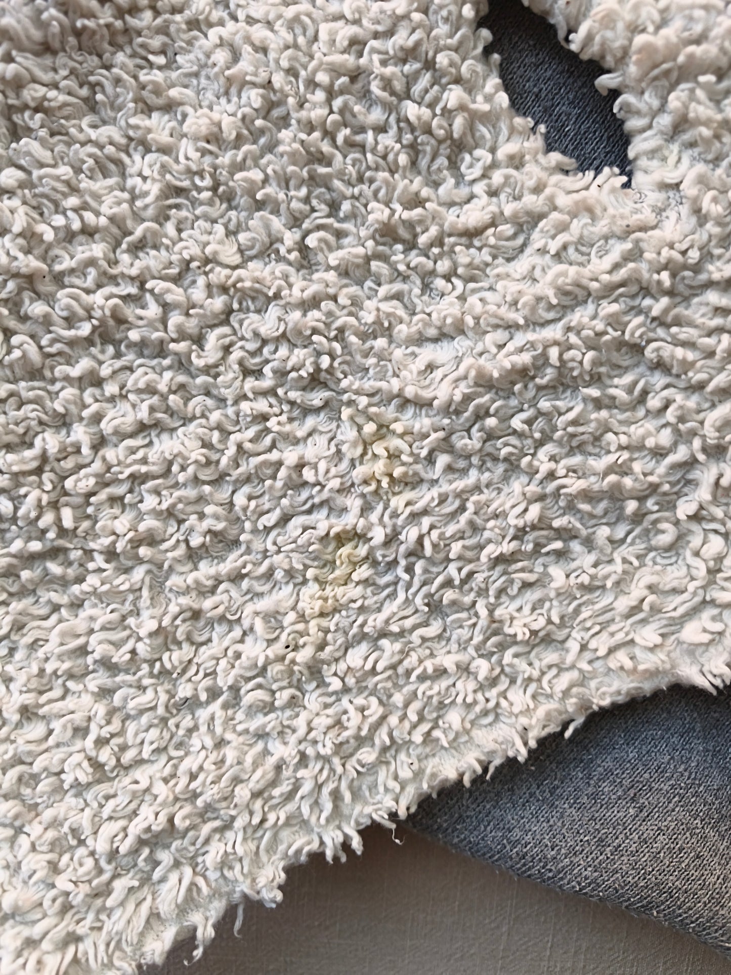 Kinderwagen Fußsack Strick Maus mit Teddyfutter