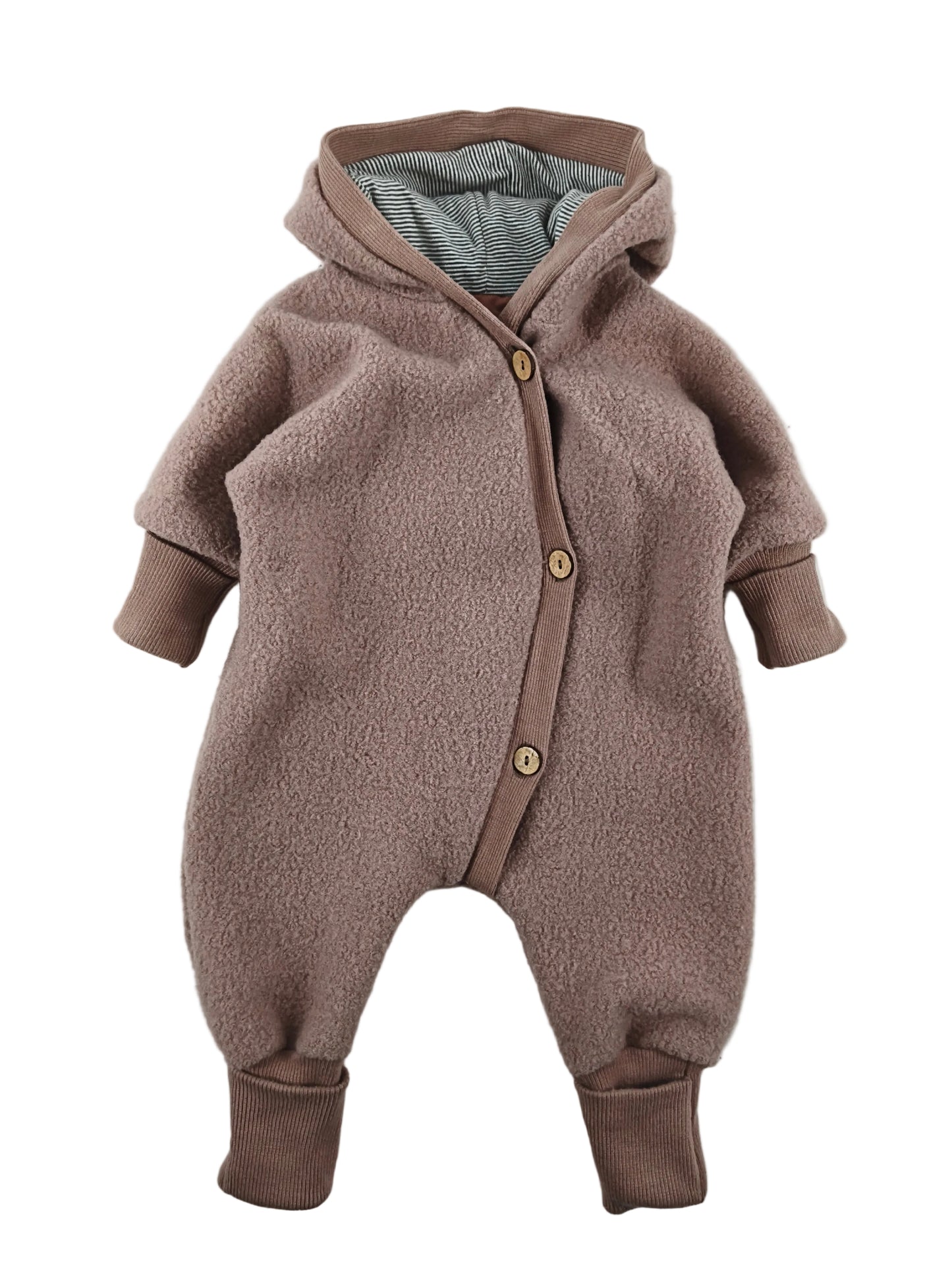 Kuschelanzug Wollwalk Puder Gr 0M