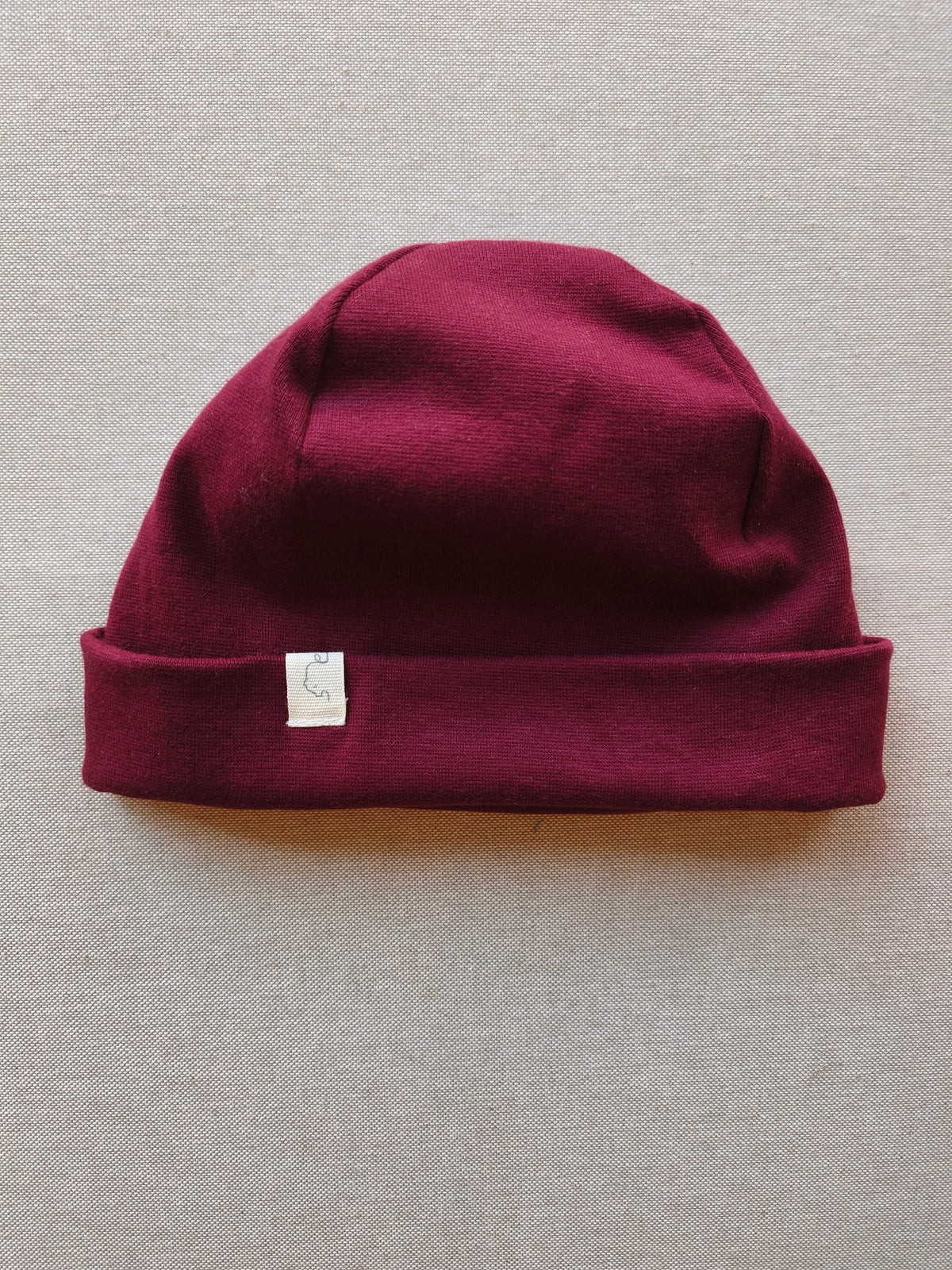 Beanie Baumwolle Burgund Gr 2-4Y