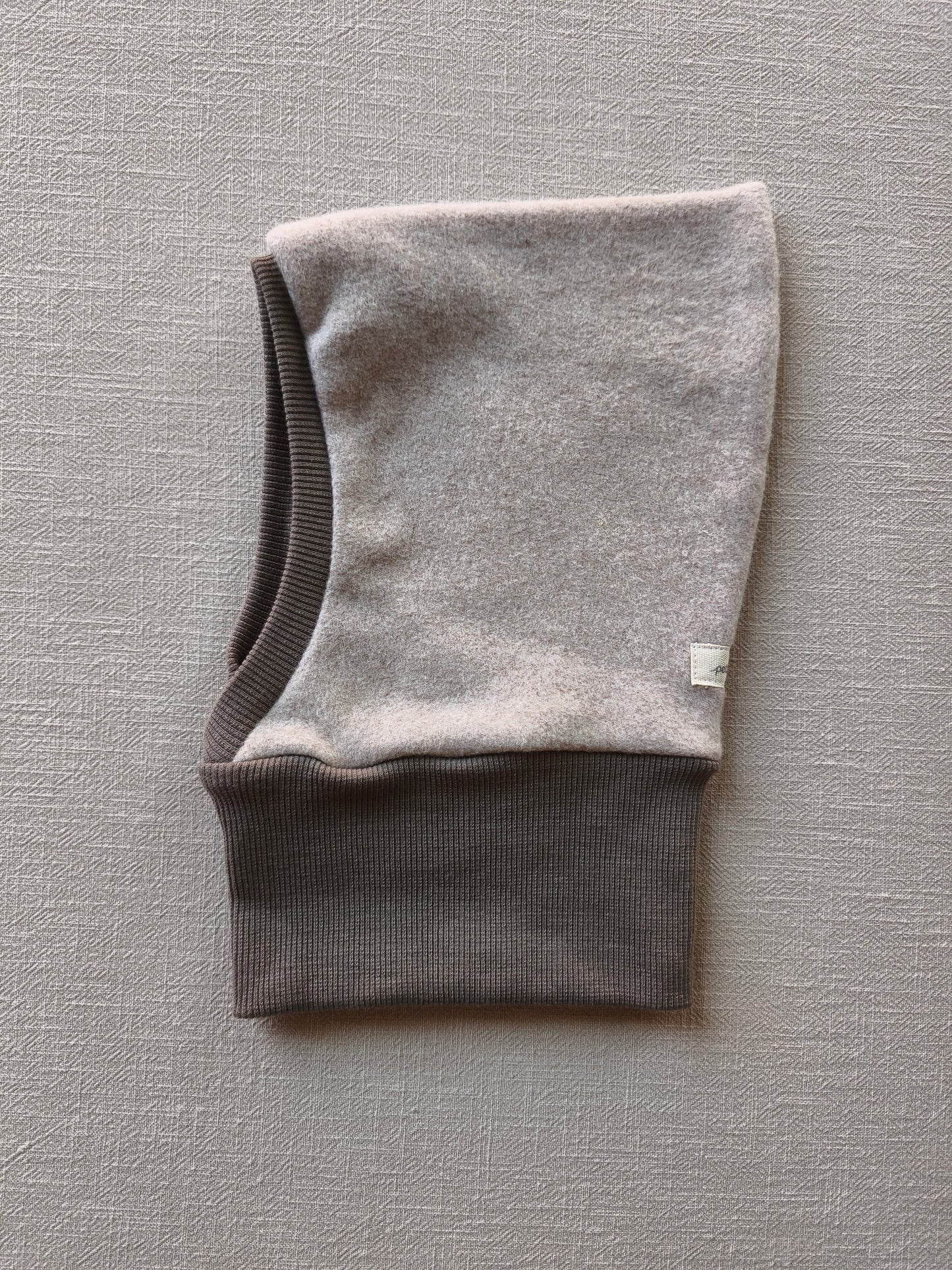 Schlupfmütze Baumwollfleece Hafer Gr 6M-2Y