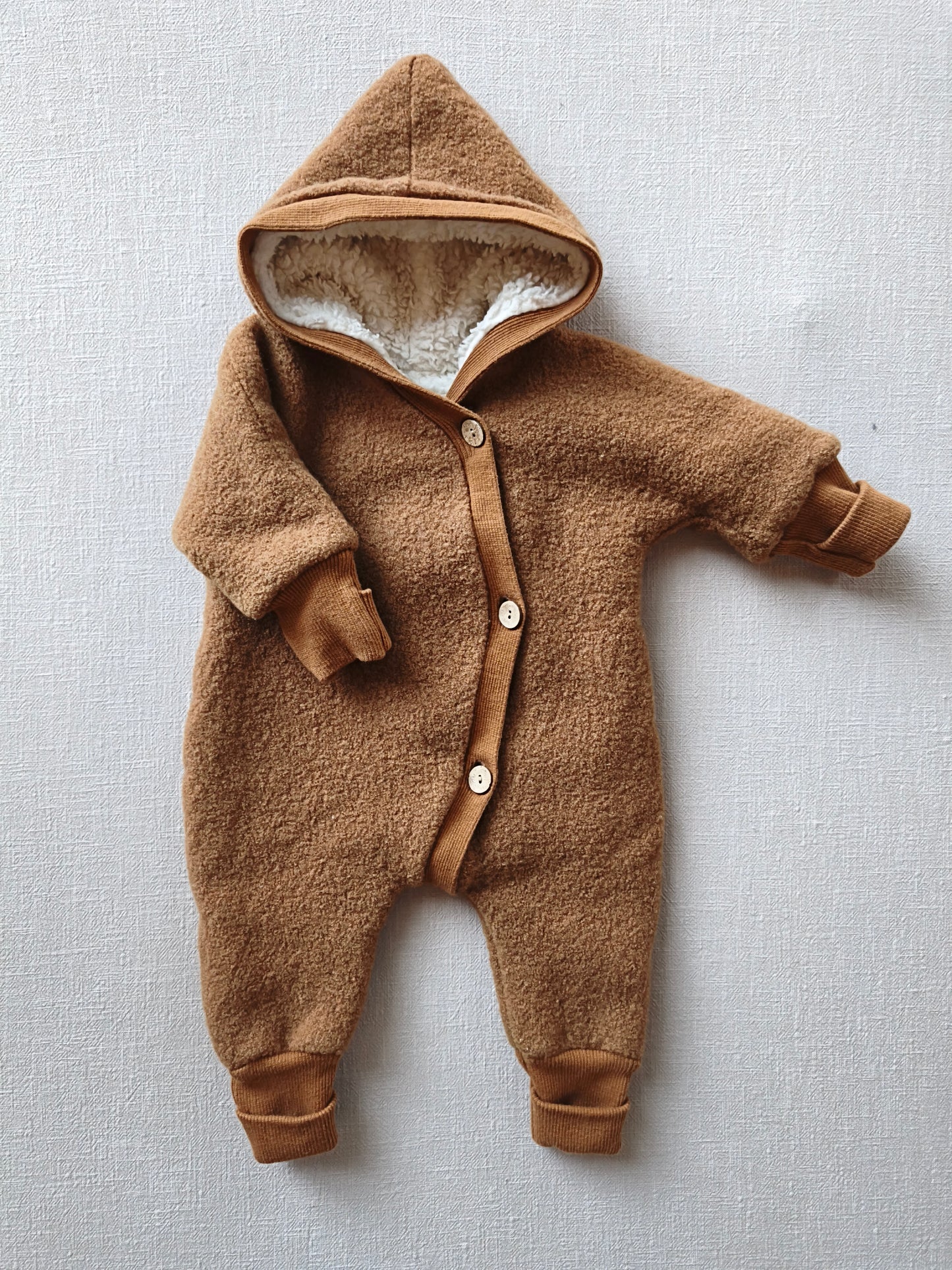 Kuschelanzug Wollwalk Teddyfutter Sahara Gr. 3M