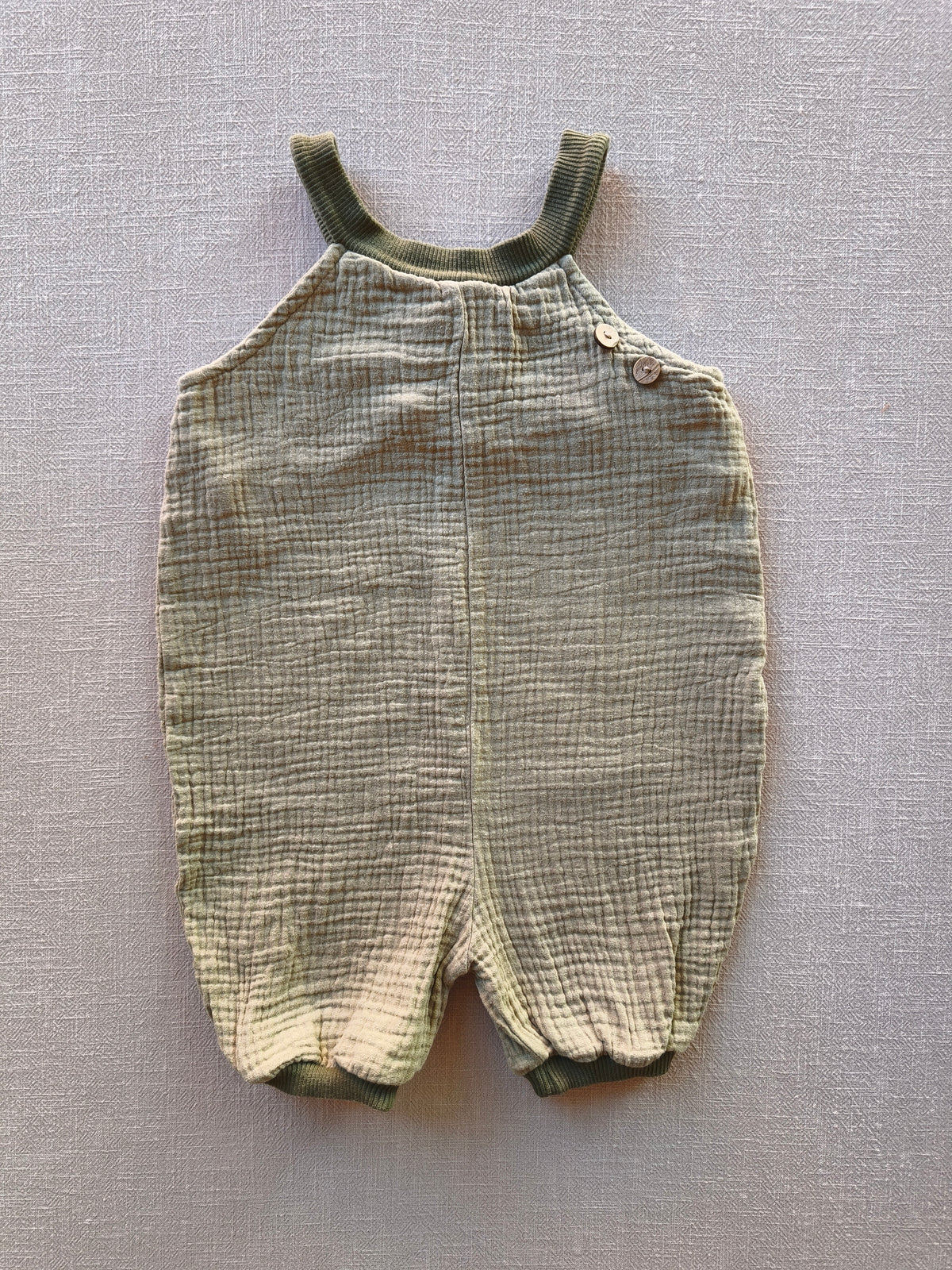 Kurze Schlupflatzhose Musselin Salbei Gr 6M