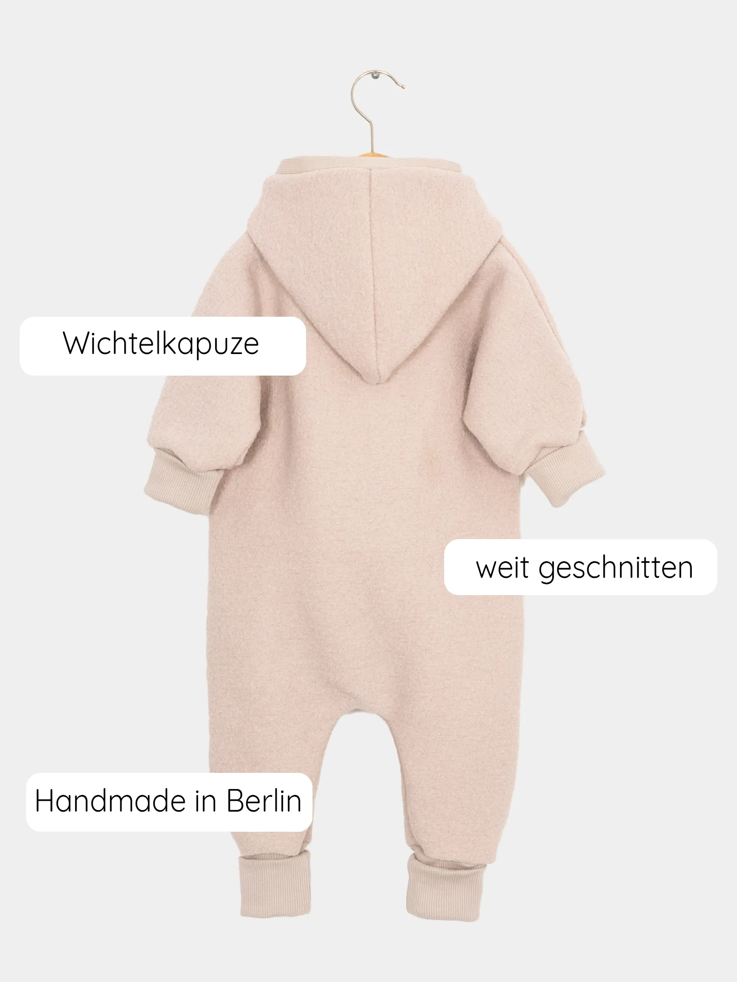 Cuddly wool suit - sand