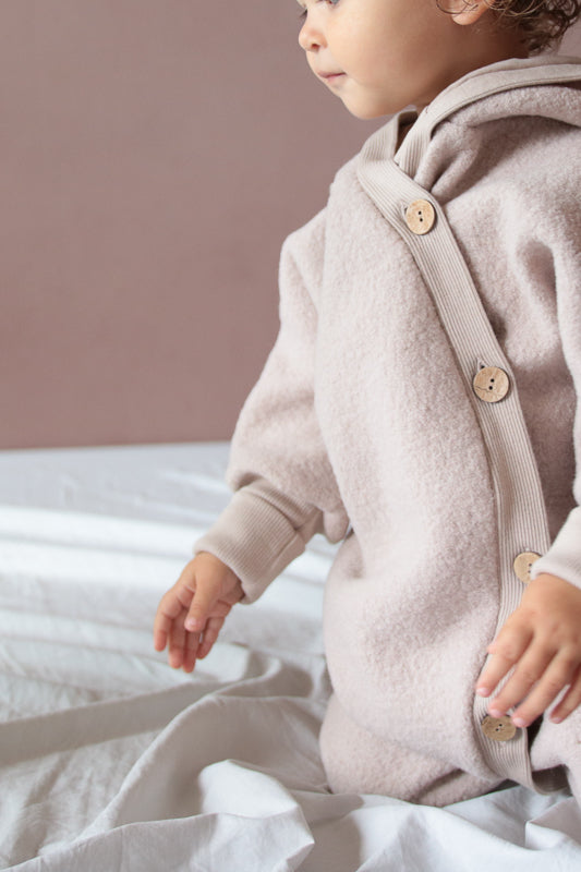 Cuddly wool suit - sand