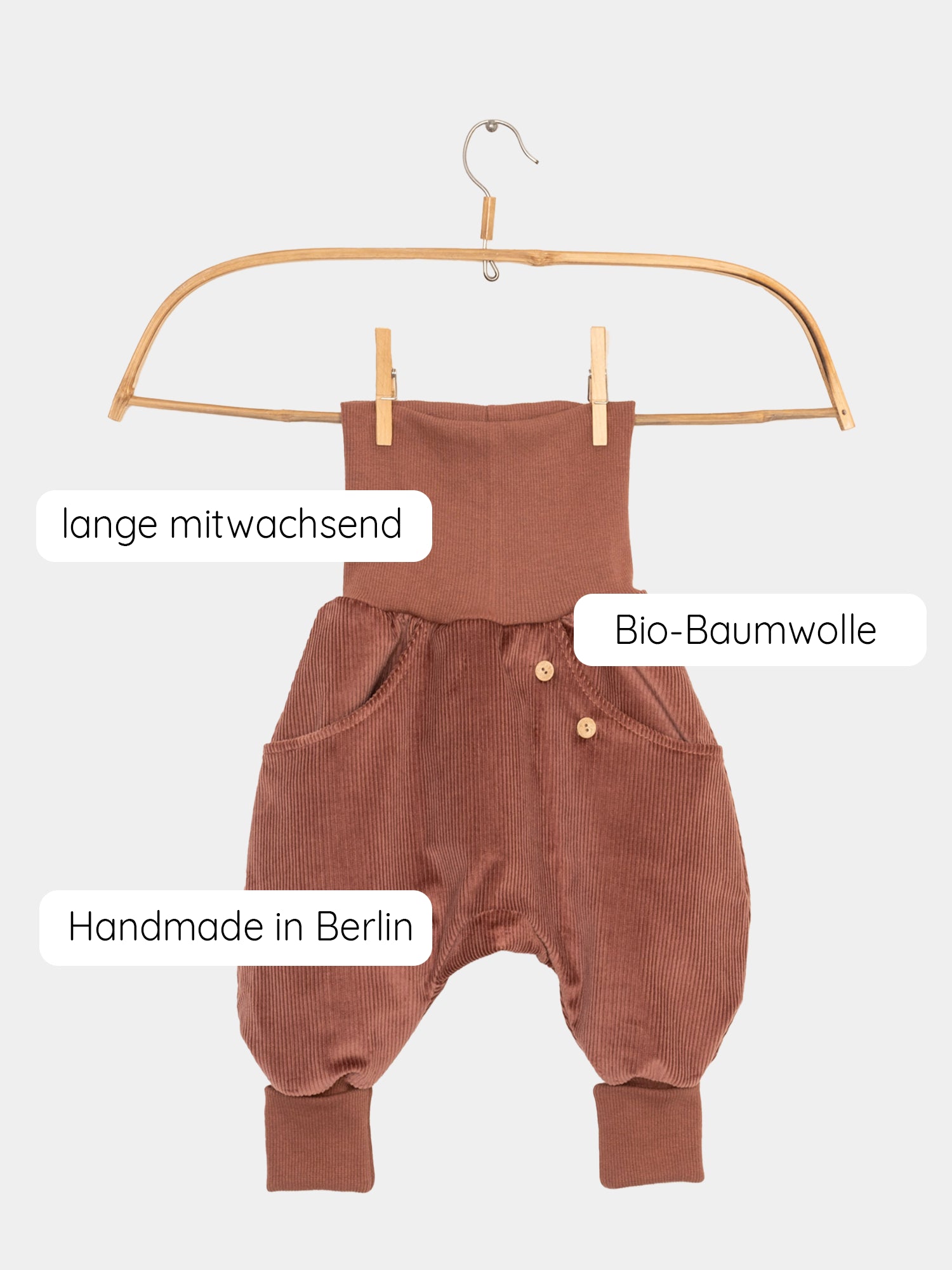 Knickerbocker Breitcord Stretch - Rosenholz