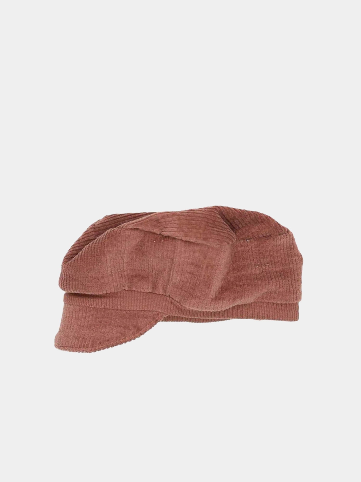 Michelmütze Breitcord Stretch in der Farbe Rosenholz, ideal für Übergangstage und kühlere Sommermorgen, aus robustem und weichem Breitcord, handgemacht in Berlin.