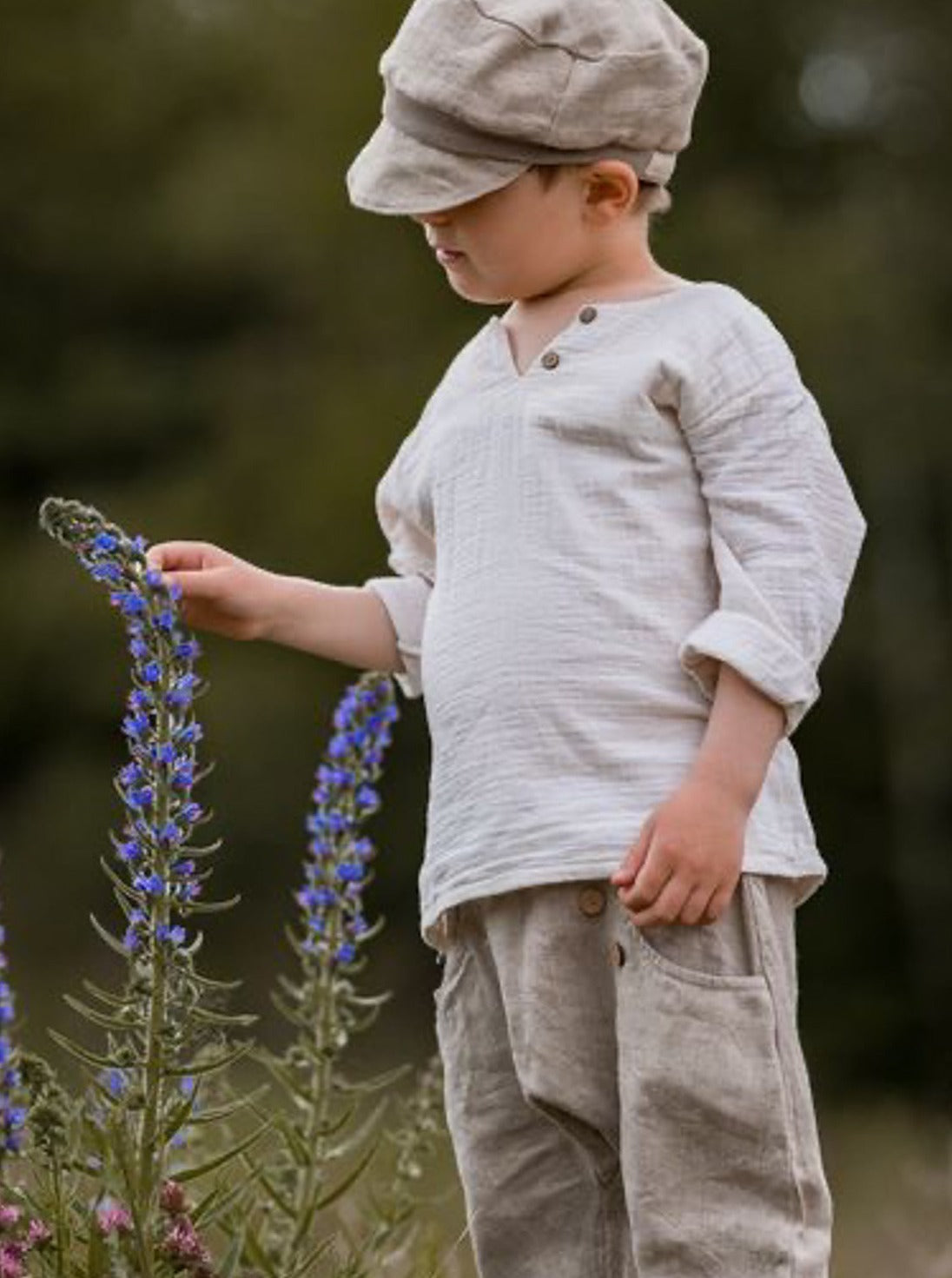 Camicetta in mussola di cotone biologico - Bianco