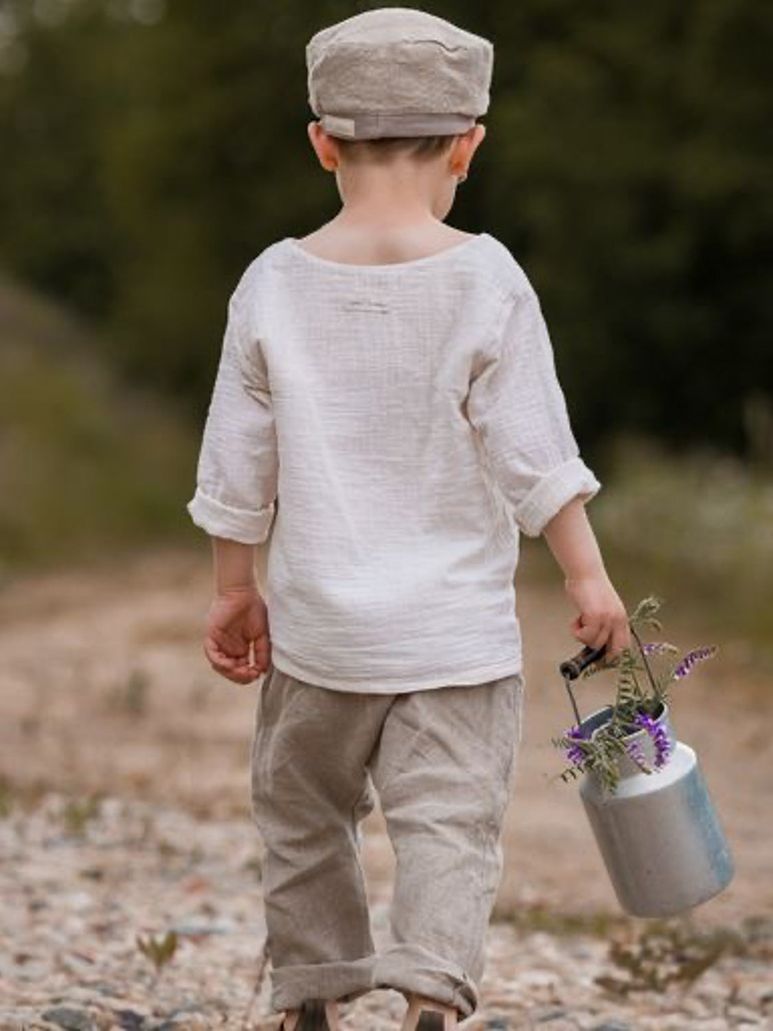 Camicetta in mussola di cotone biologico - Bianco