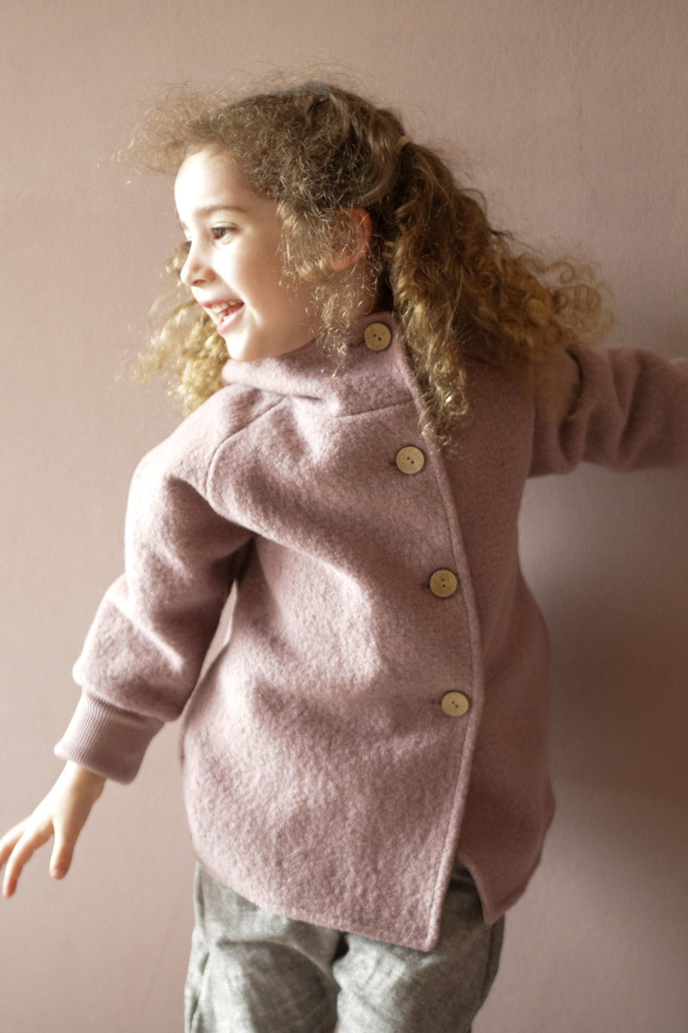 Wollwalkjacke und Übergangsjacke für Kinder. handgenäht in Berlin