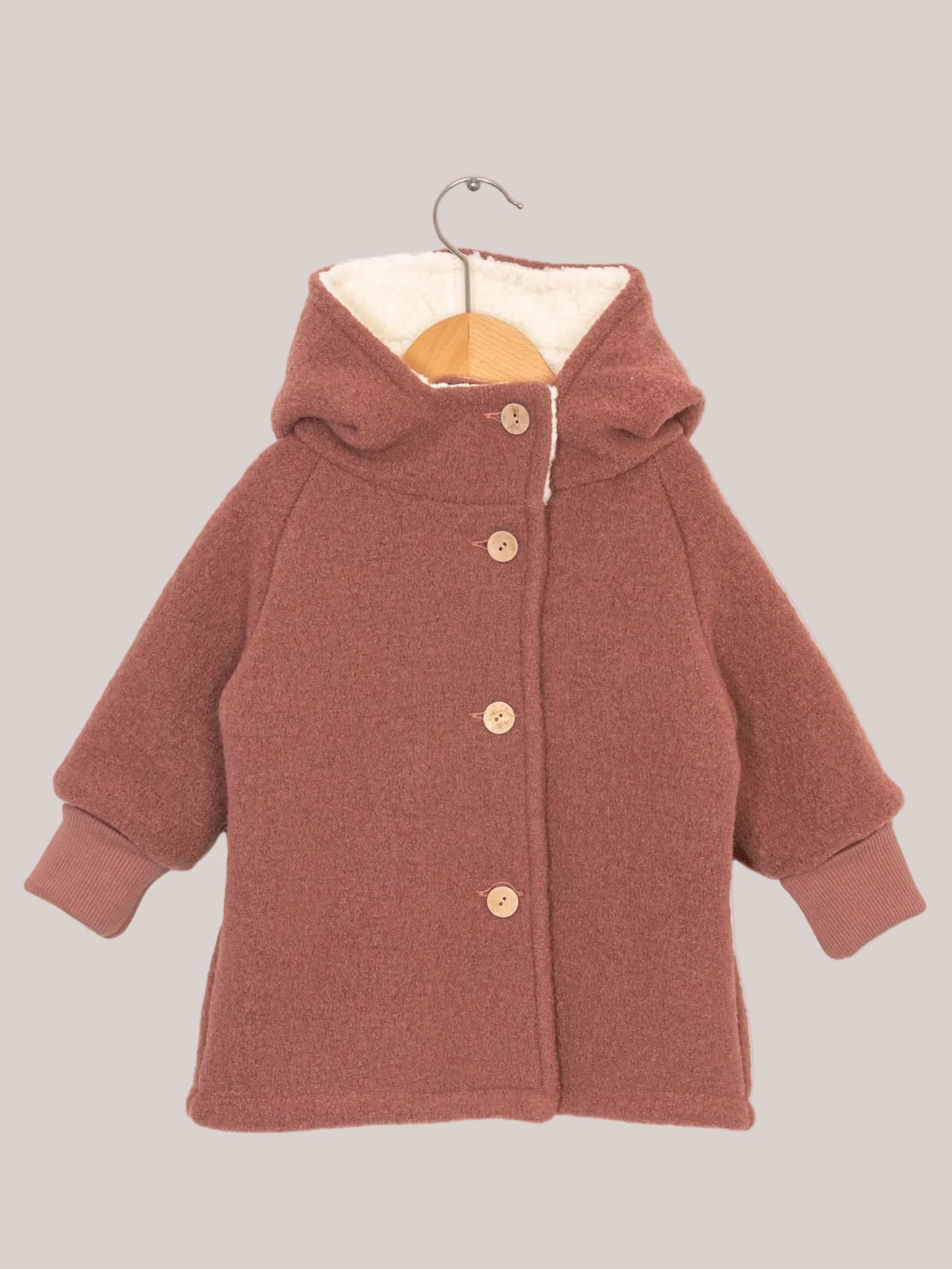 Winter gnome jacket made of boiled wool in cinnamon – ideal for cold days and cozy wear for children
