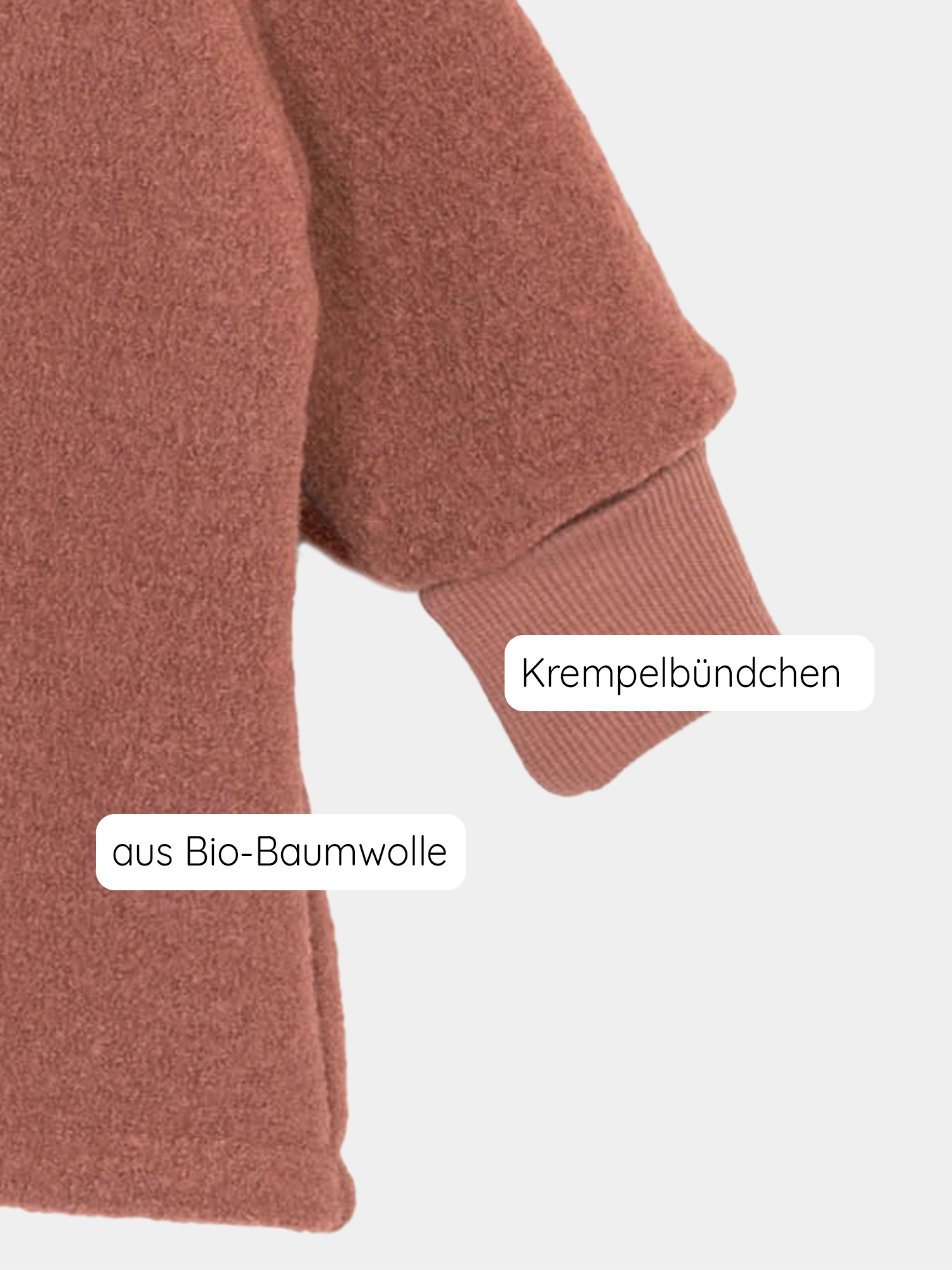 Winter Wichteljacke Wollwalk - Zimt