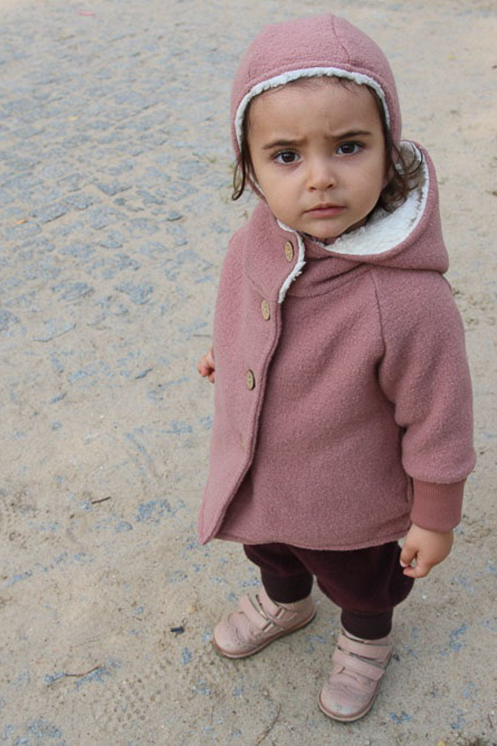 Wool Pixie Jacket with Teddy - powder