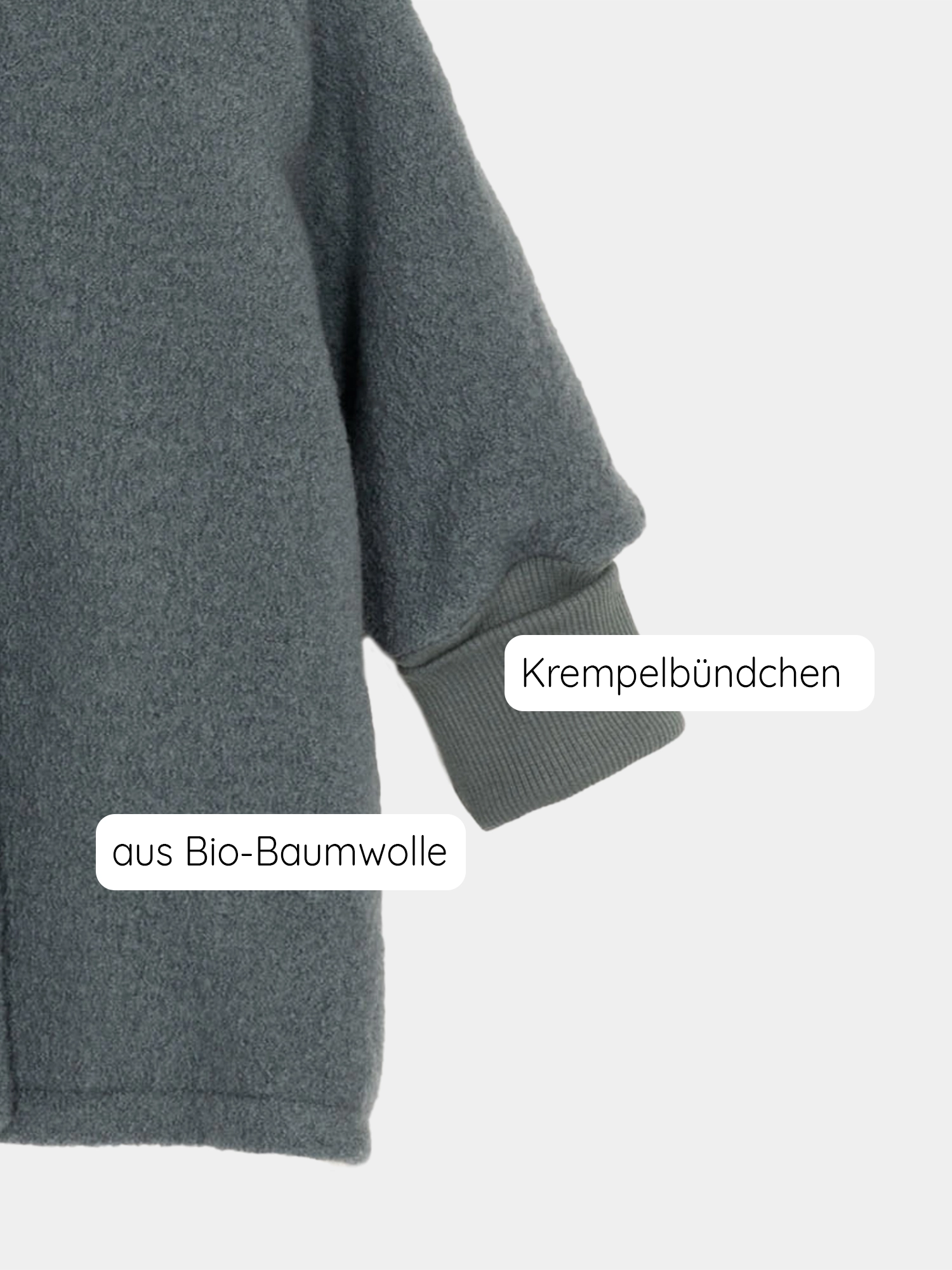 Teddy-Wichteljacke Wollwalk - Taube