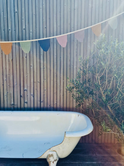 Small muslin pennant garland