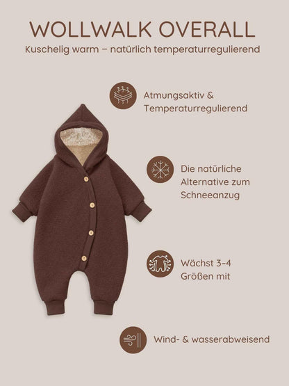 WINTER WOLLWALK OVERALL mit Bio-Teddyfutter