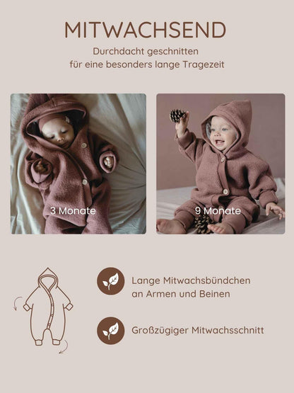 WINTER WOLLWALK OVERALL mit Bio-Teddyfutter