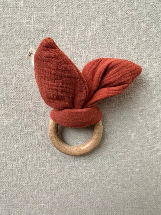 Baby Teether Cotton Muslin - Auburn