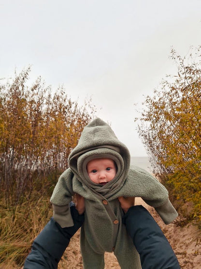 Boiled Wool Overall – Snuggle suit with jersey lining