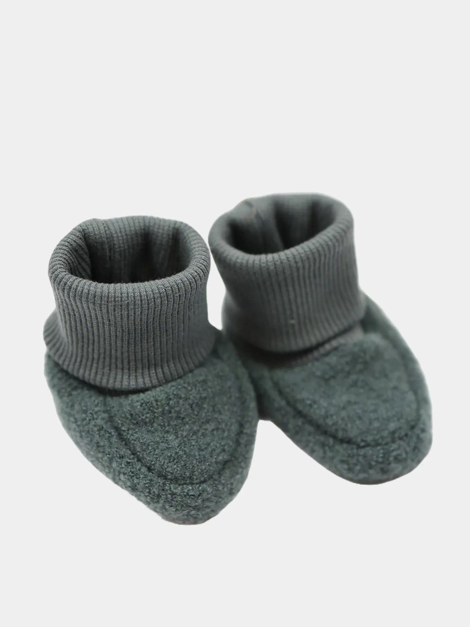 Babybooties Wollwalk Taube Gr. 6M, neu, mit weichem Wollstoff und sorgfältig gearbeiteten Nähten, ideal für Babys ab 6 Monaten.