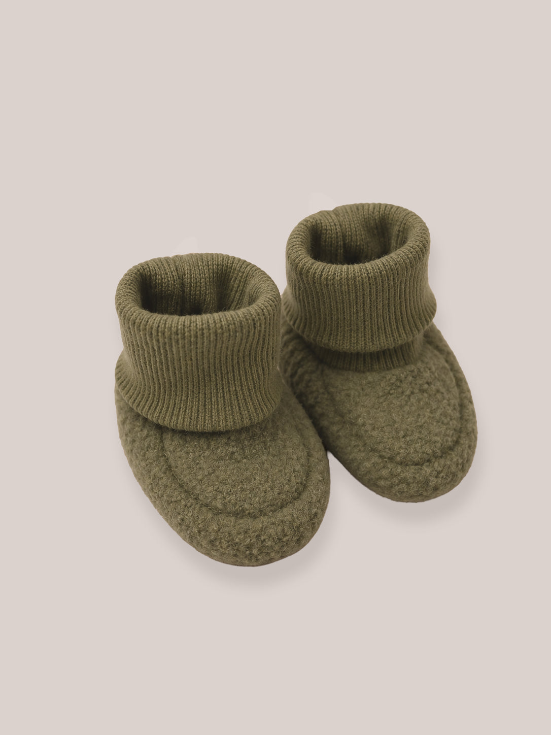 Baby booties boiled wool 