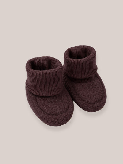 Scarpine per neonati in lana cotta