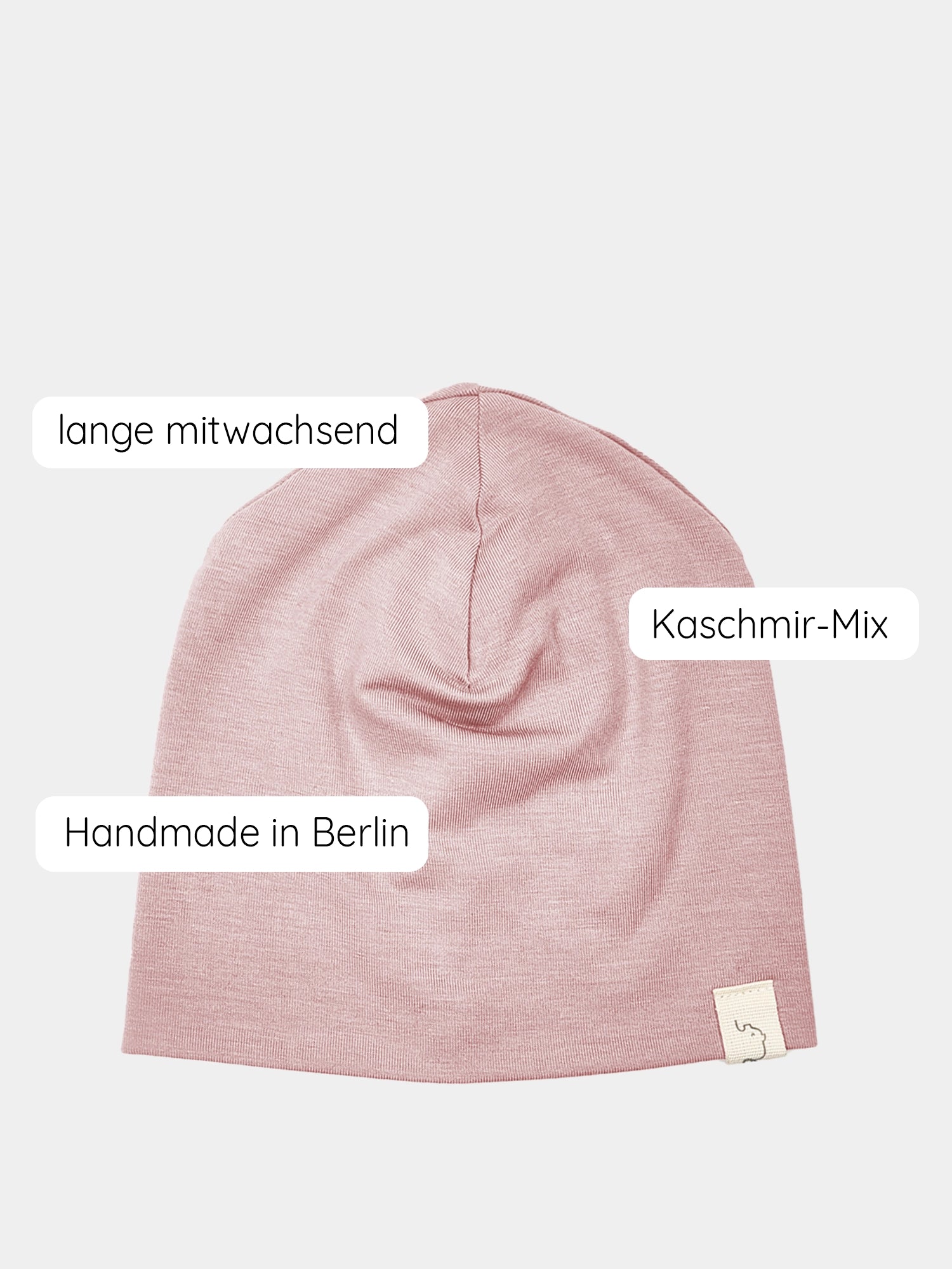 Beanie Kaschmir-Mix - Puder