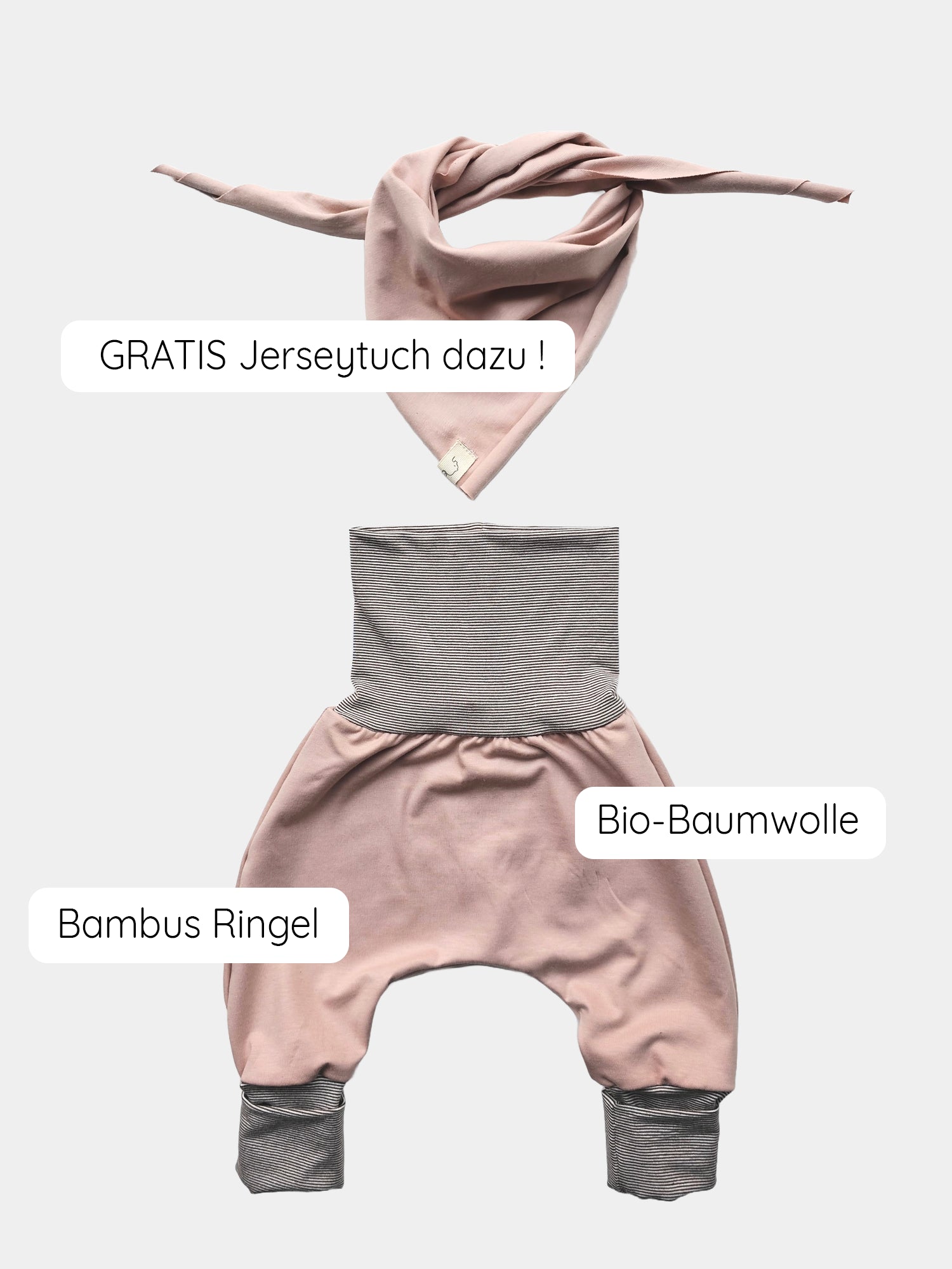 Baby knicker organic cotton - powder